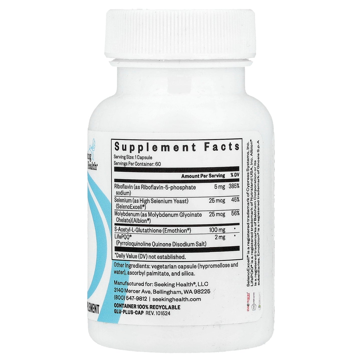 Seeking Health, Glutathione Plus With CoFactors, 60 Capsules