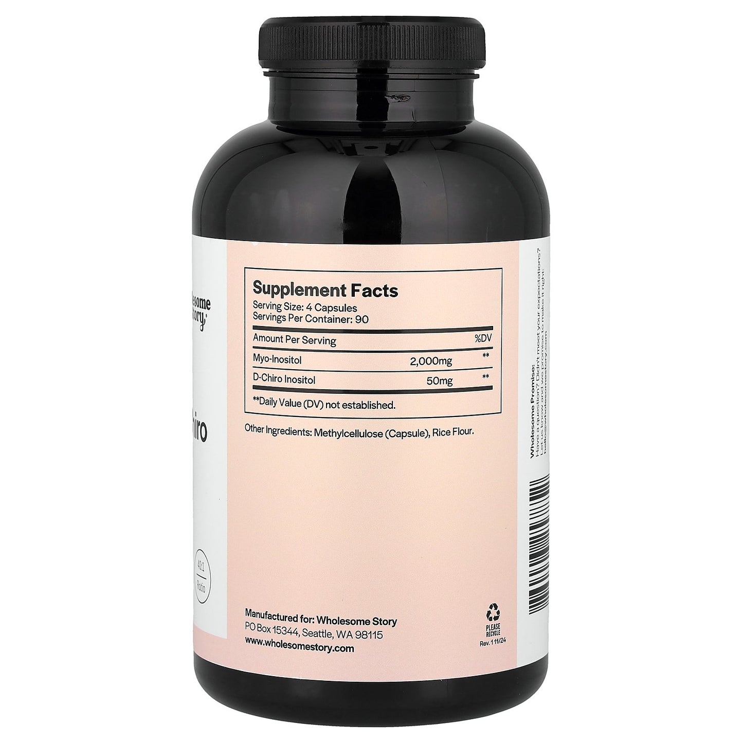 Wholesome Story, Myo & D-Chiro Inositol, 360 Vegetarian Capsules