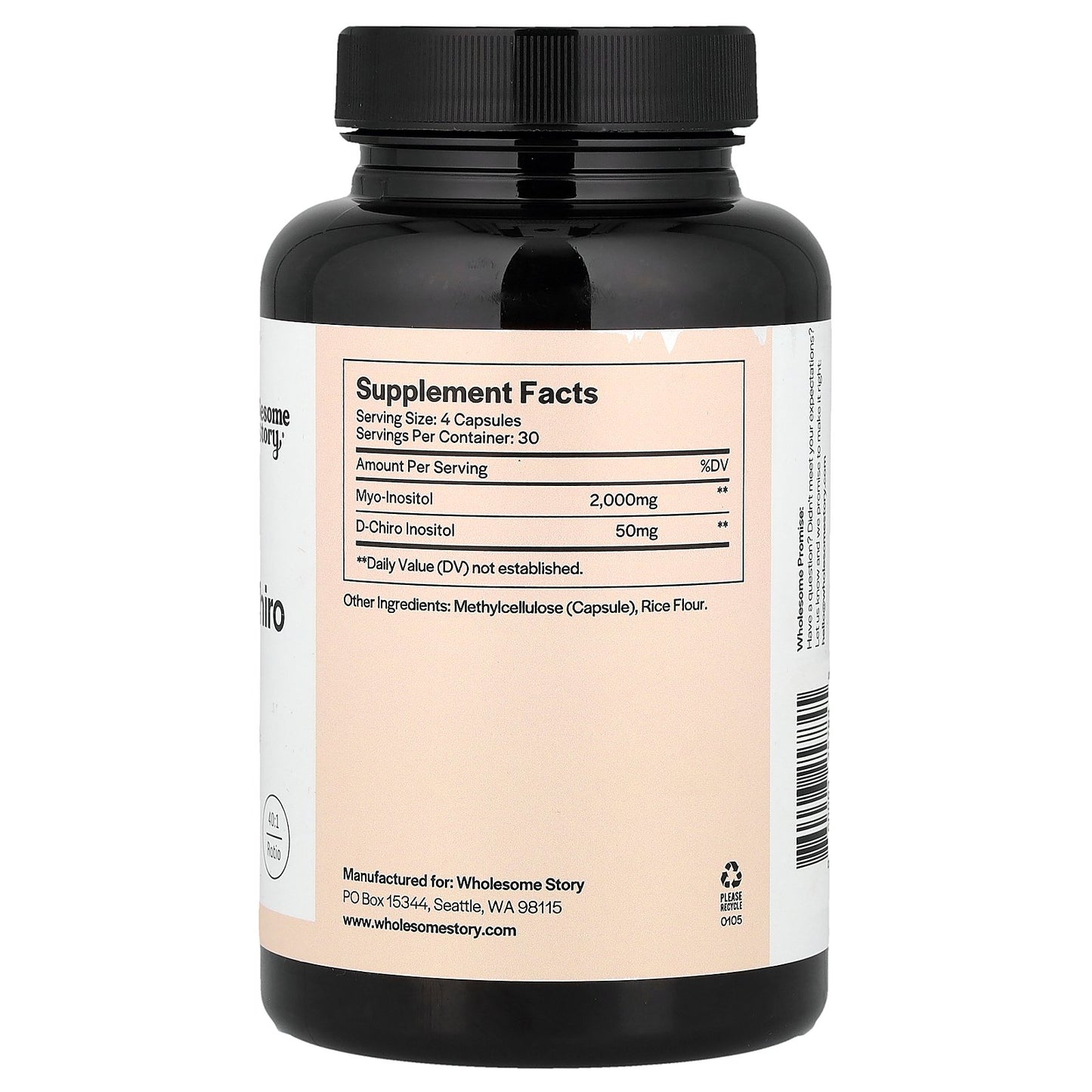 Wholesome Story, Myo & D-Chiro Inositol, 120 Vegetarian Capsules