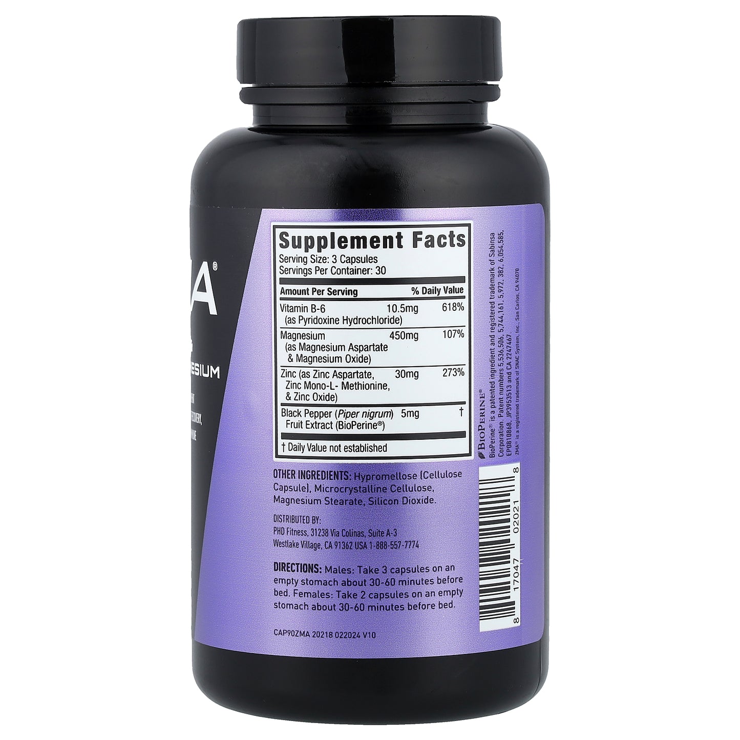 JYM Supplement Science, ZMA, Zinc & Magnesium, 90 Vegetarian Capsules