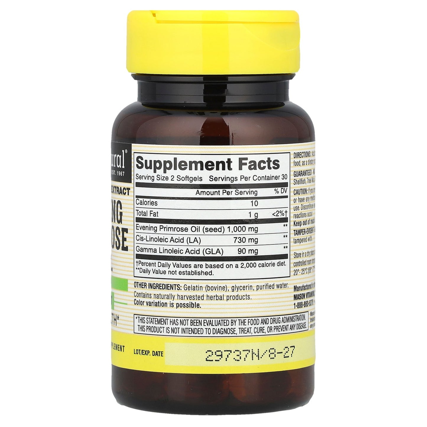 Mason Natural, Evening Primrose Oil, 60 Softgels