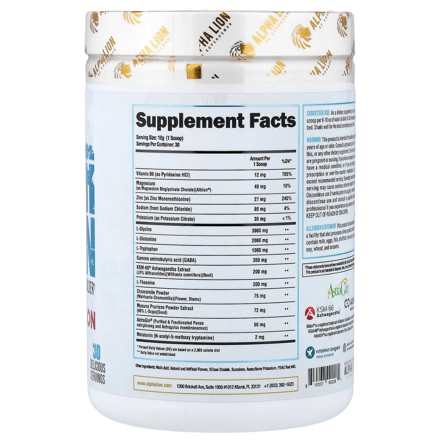 ALPHA LION, SuperHuman Sleep, Slaughtermelon, Watermelon Lemonade, 10.56 oz (299 g)