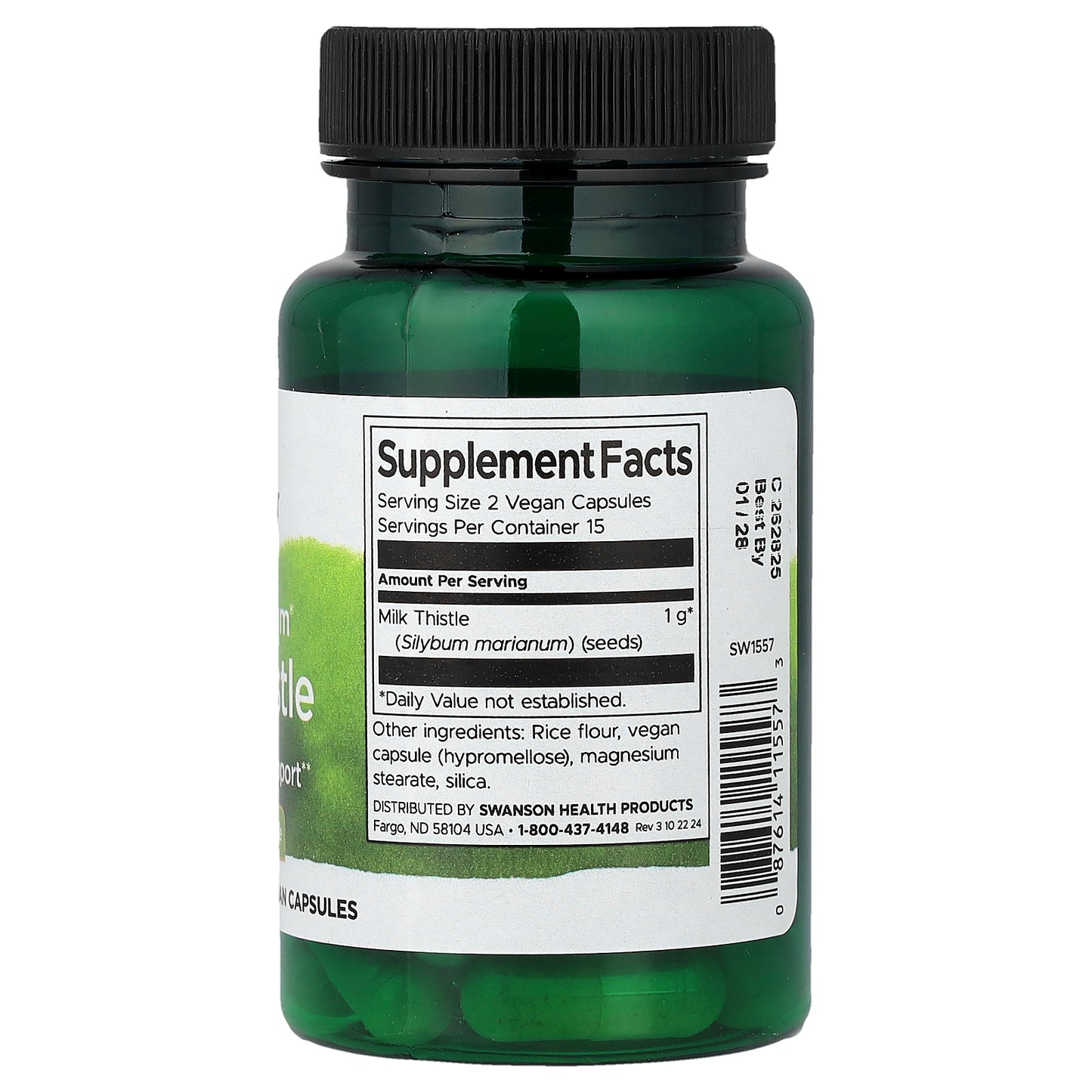 Swanson, Full Spectrum® Milk Thistle, 500 mg, 30 Vegan Capsules