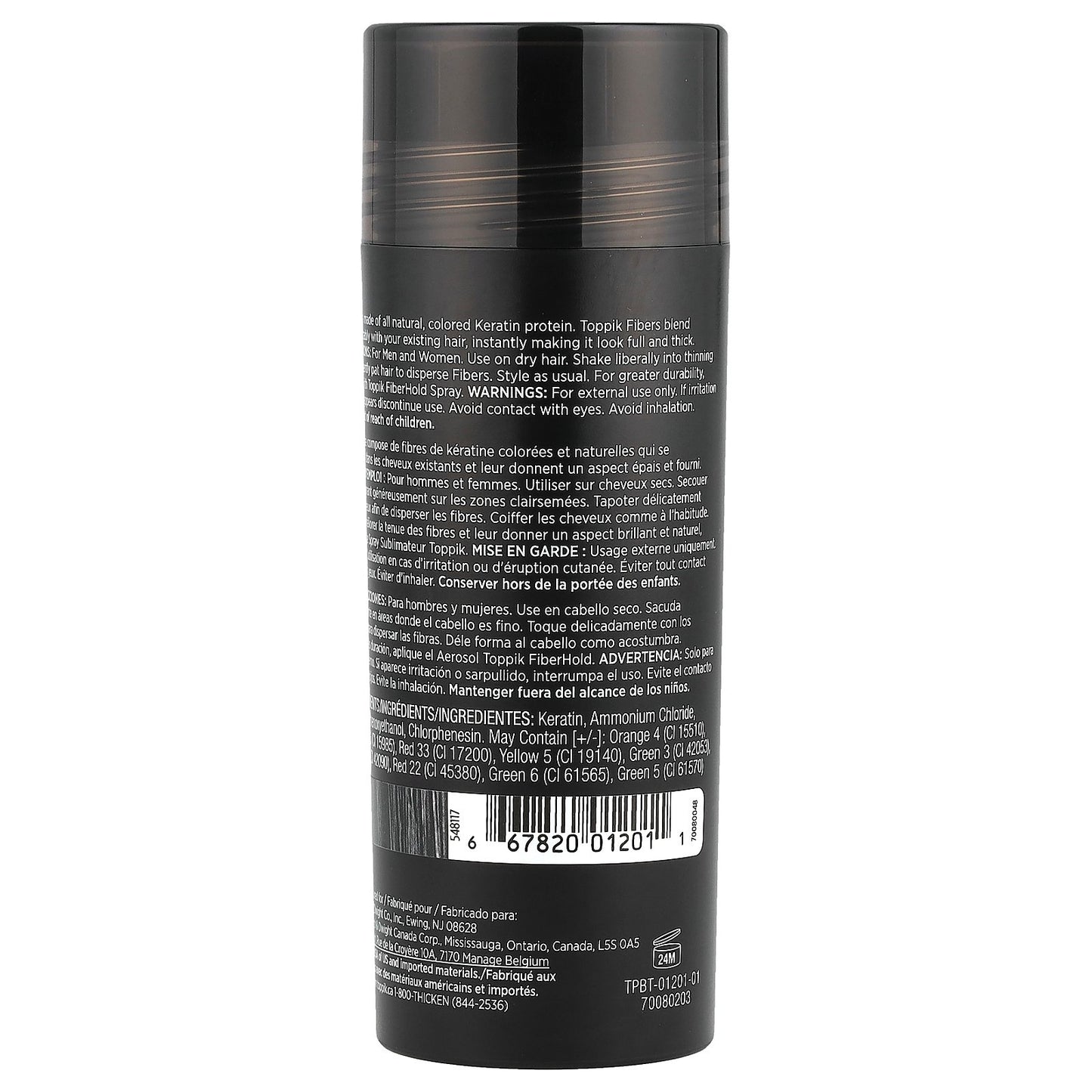 Toppik, Hair Building Fibers, Black, 0.97 oz (27.5 g)