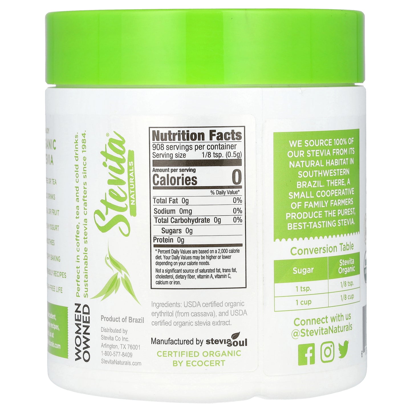 Stevita Naturals, Naturals, Organic Stevia, 16 oz (454 g)