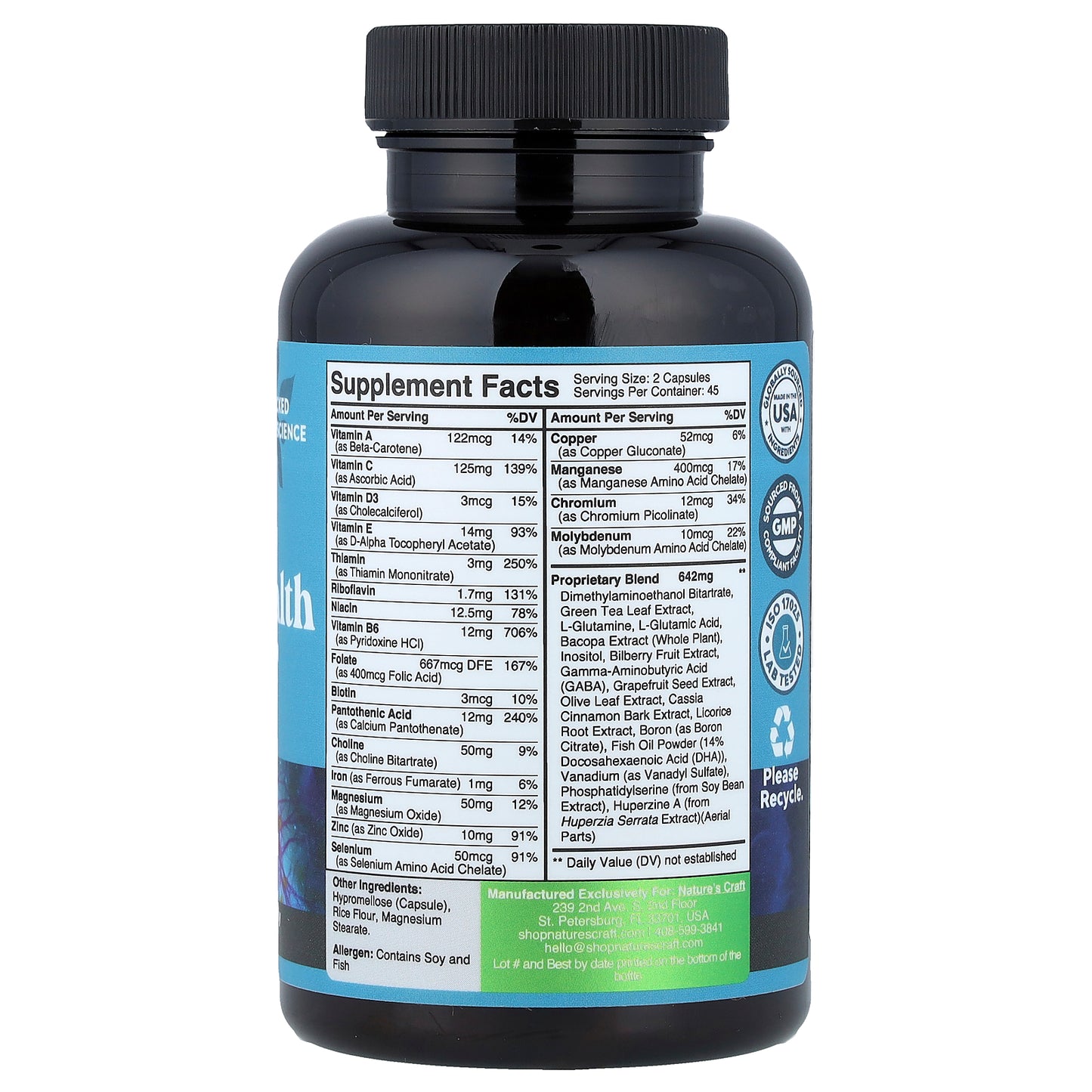 Nature's Craft, Neuro Health, 90 Capsules