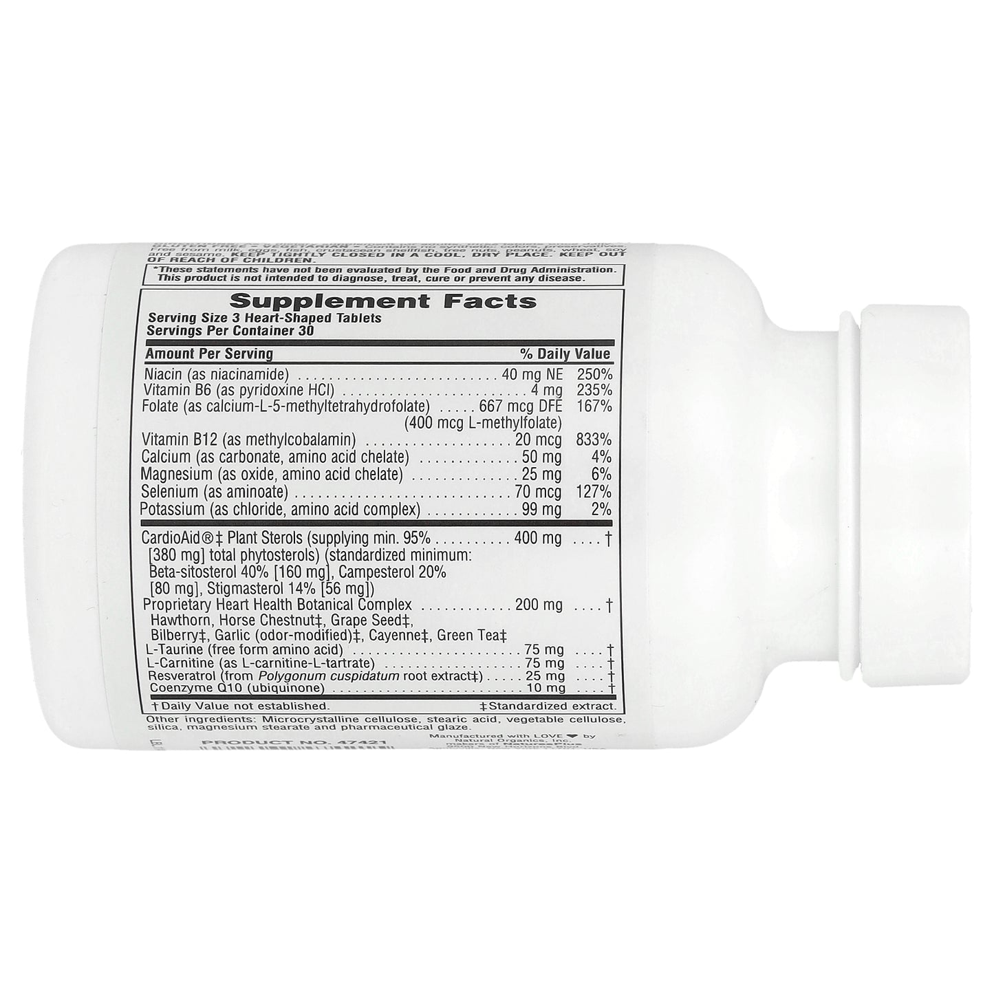 NaturesPlus, HeartBeat®, Cardiovascular Support, 90 Heart-Shaped Tablets