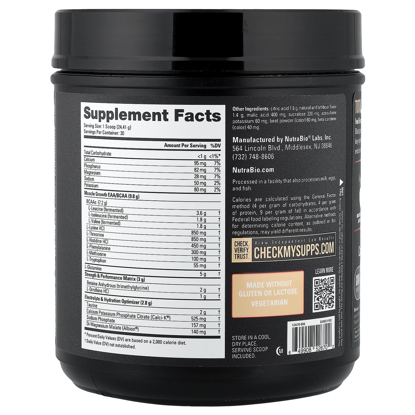 NutraBio, Intra Blast, Advanced Intra-Workout, Colada Crush, 1.6 lb (732 g)