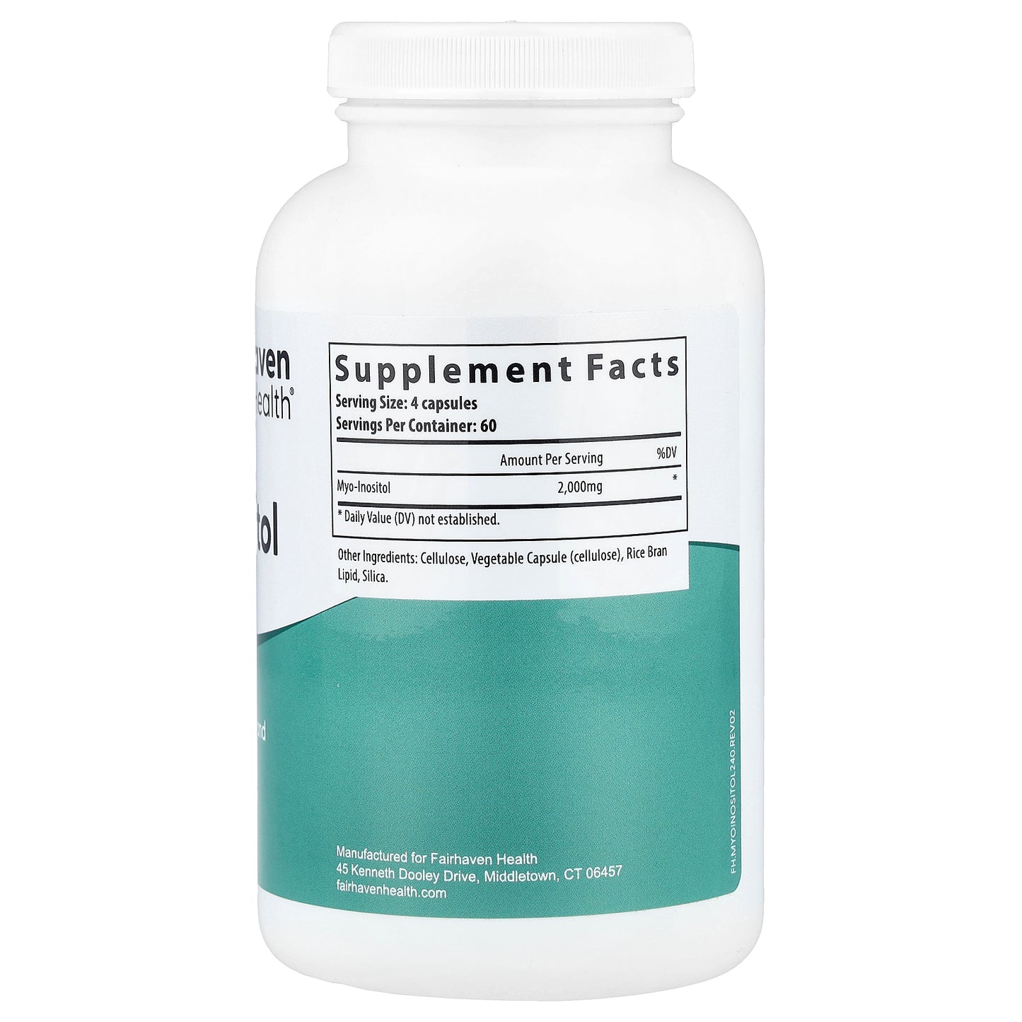 Fairhaven Health, Myo-Inositol, 240 Capsules (500 mg per Capsule)