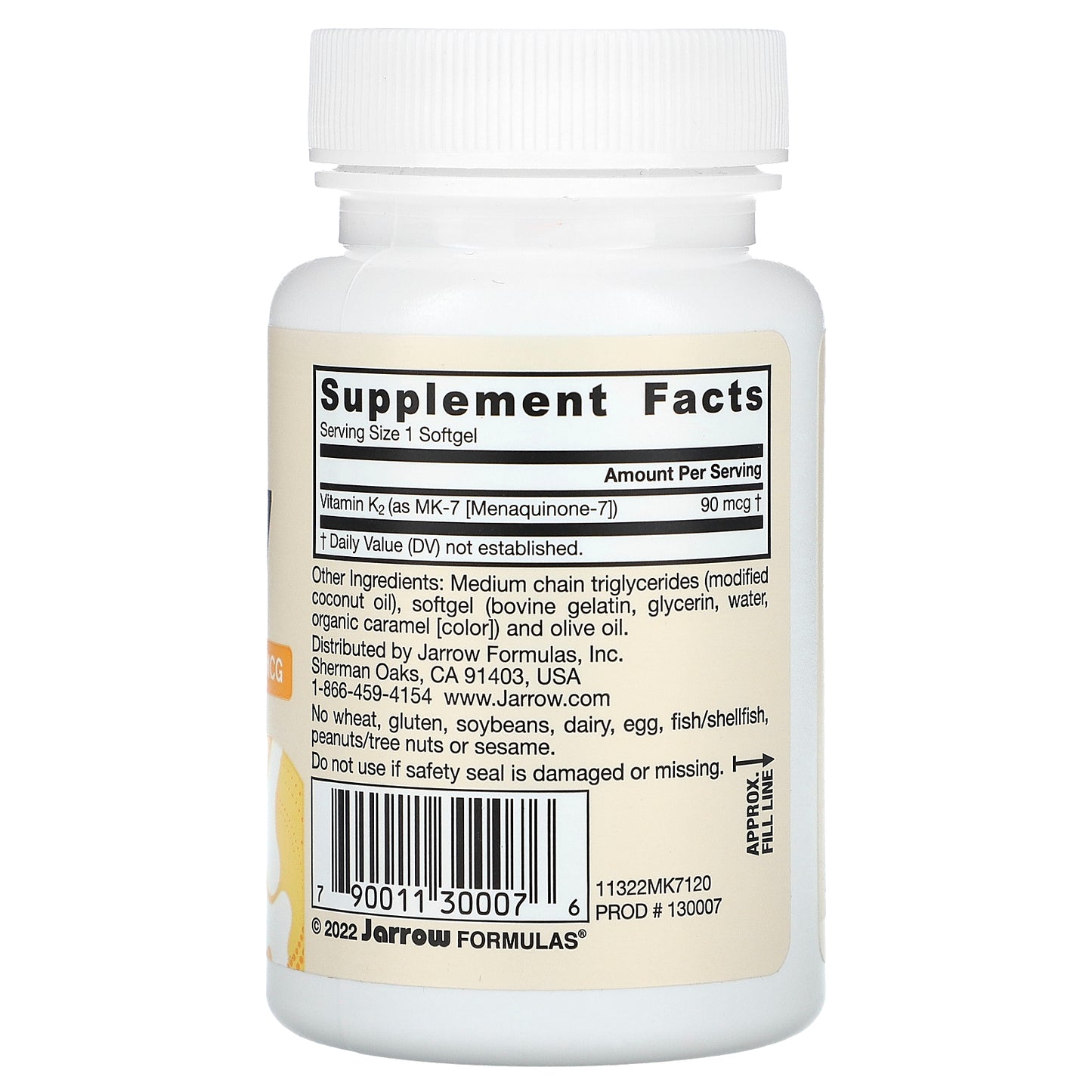 Jarrow Formulas, MK-7, 90 mcg, 120 Softgels