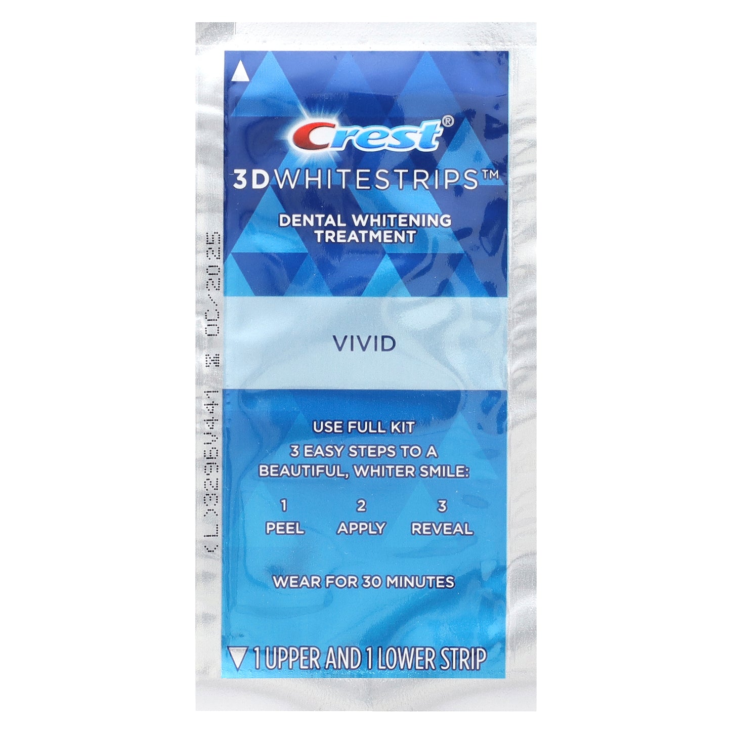 Crest, 3D Whitestrips™, Dental Whitening Kit, Classic Vivid, 20 Strips