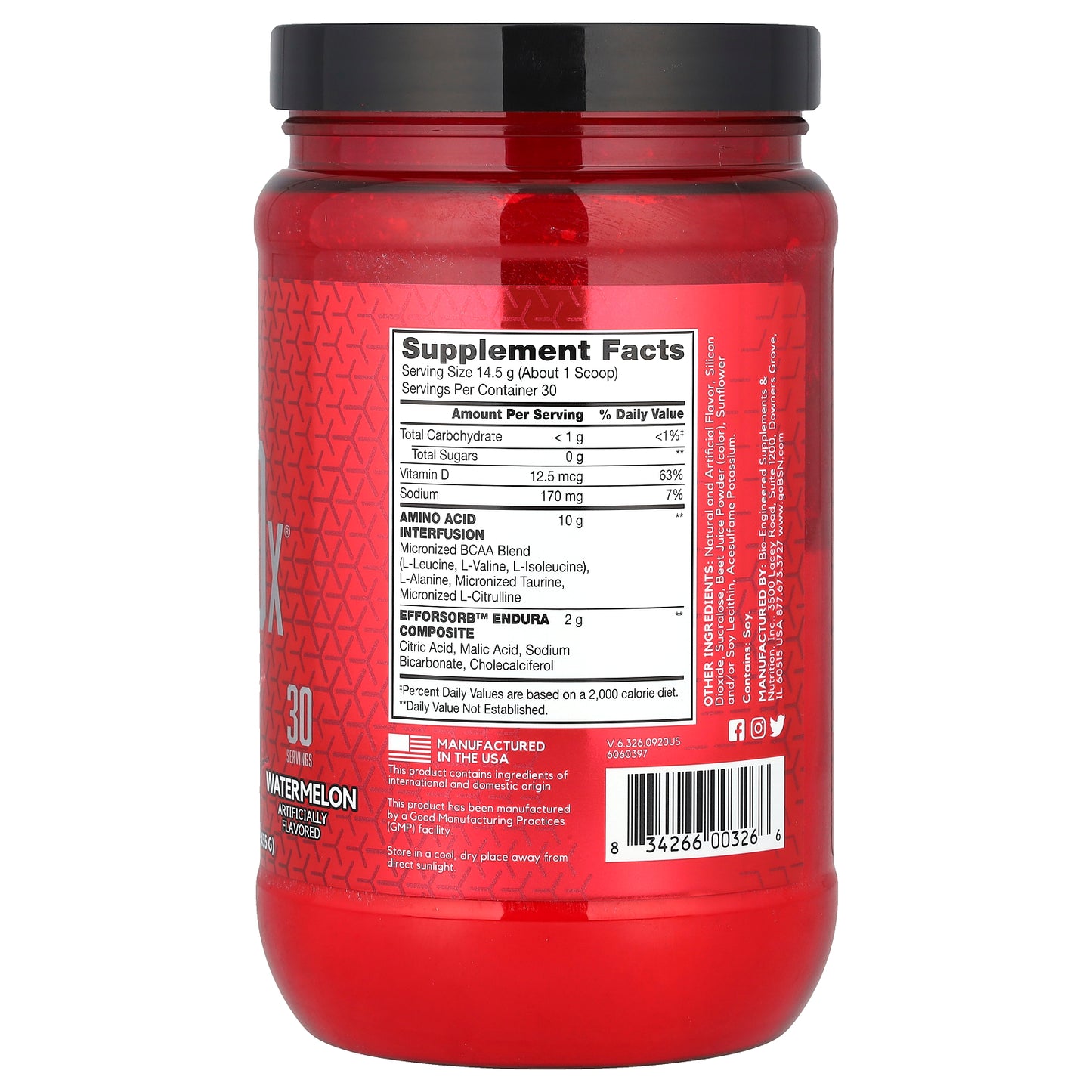 BSN, AminoX®, Endurance & Recovery, Watermelon, 15.3 oz (435 g)
