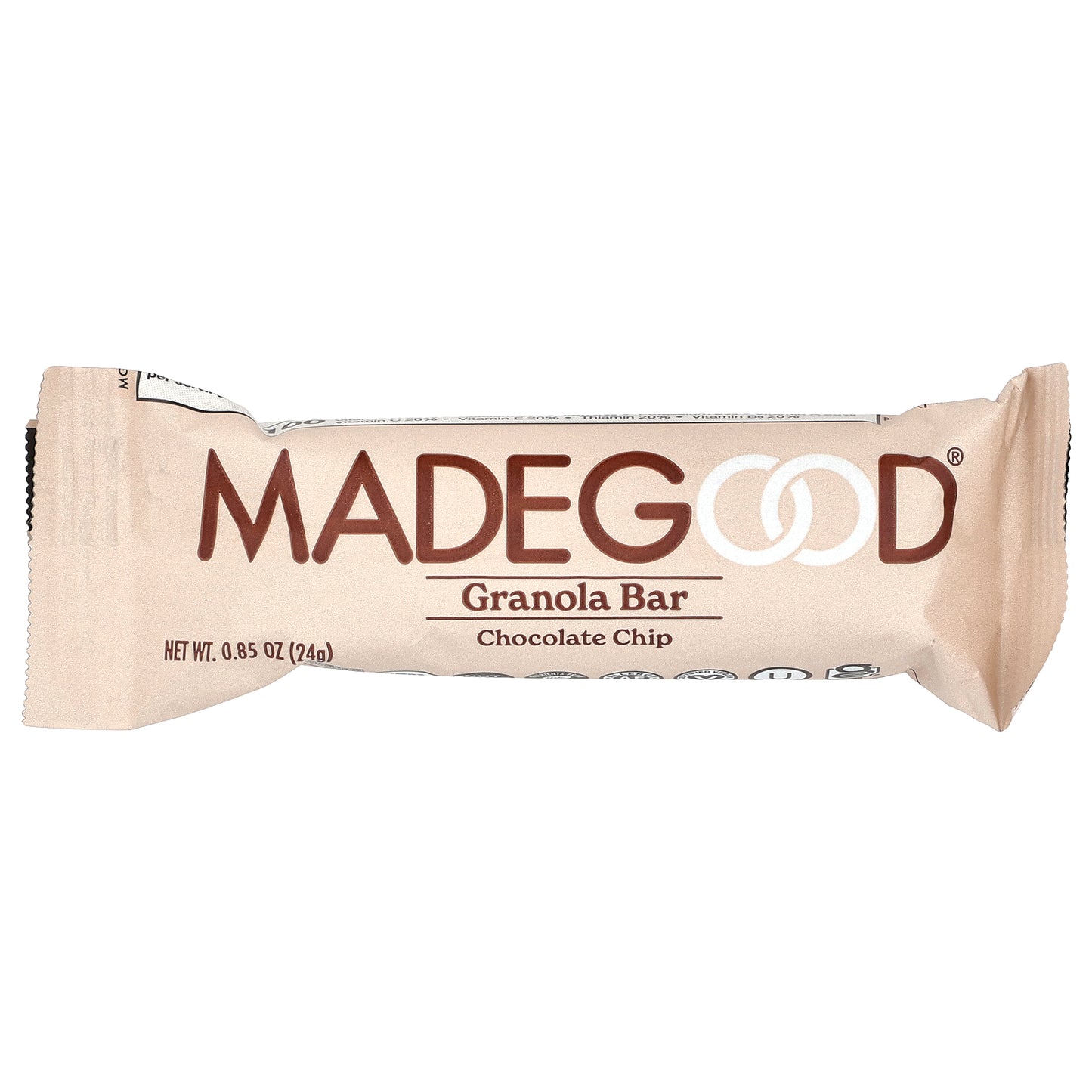 MadeGood, Granola Bars, Chocolate Chip, 6 Bars, 0.85 oz (24 g) Each