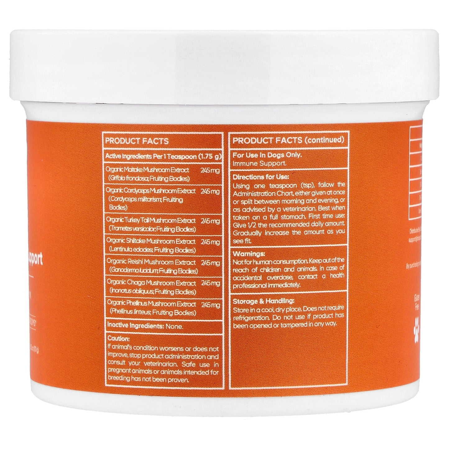 Codeage, DNA Pet, Happy Immune Support, Organic Mushroom Mix, For Dogs, 3.5 oz (101 g)