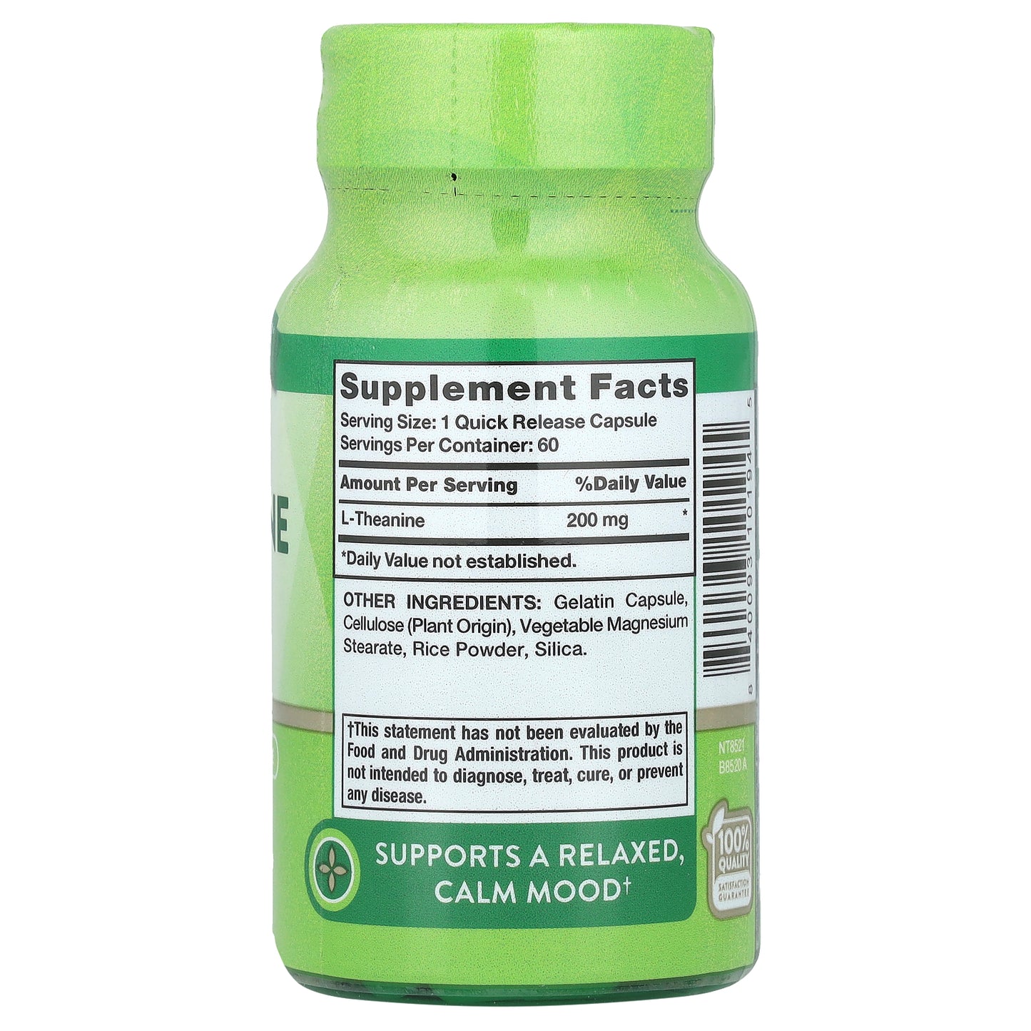 Nature's Truth, L-Theanine, 200 mg, 60 Quick Release Capsules