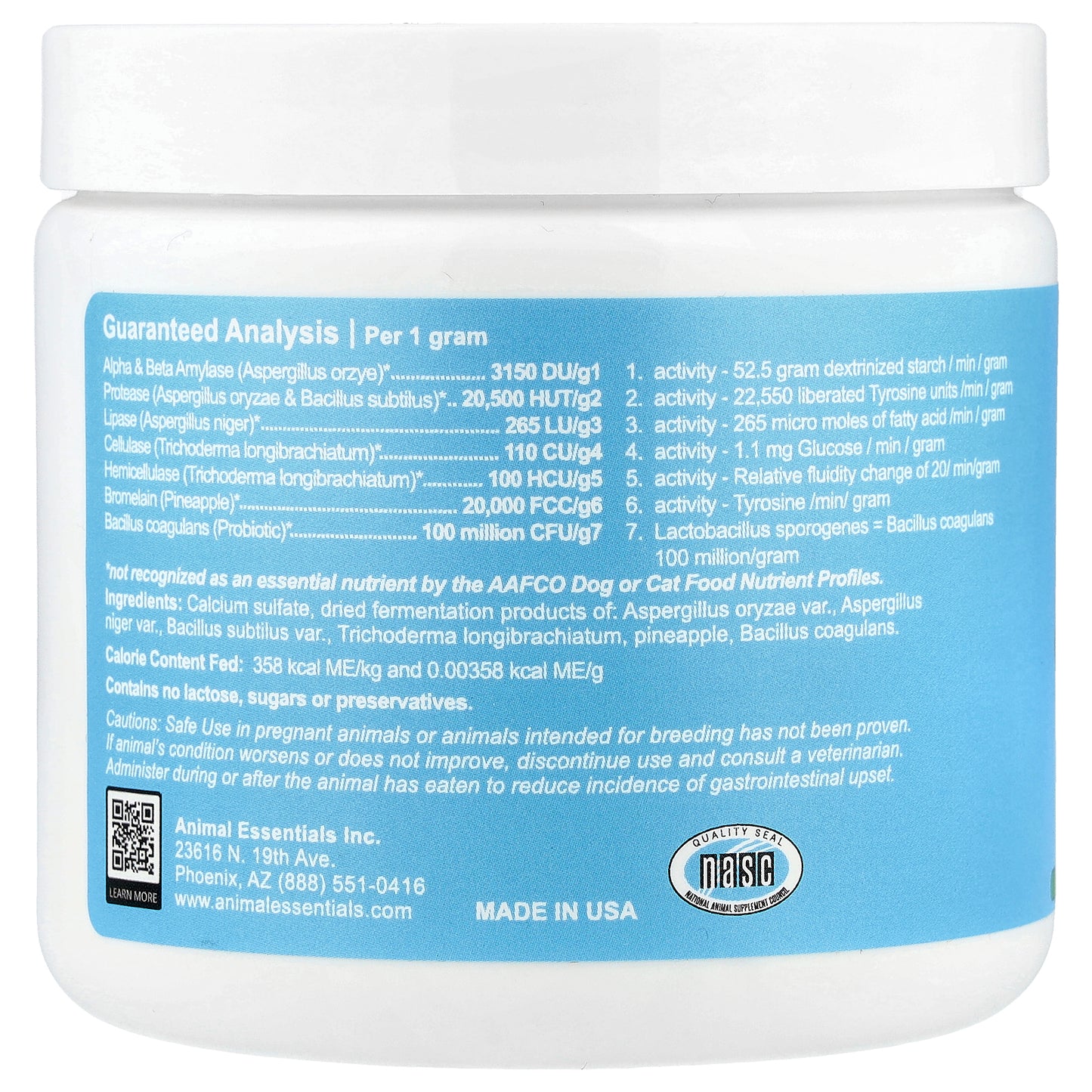 Animal Essentials, Plant Enzyme & Probiotic, For Dogs & Cats, 10.6 oz (300 g)