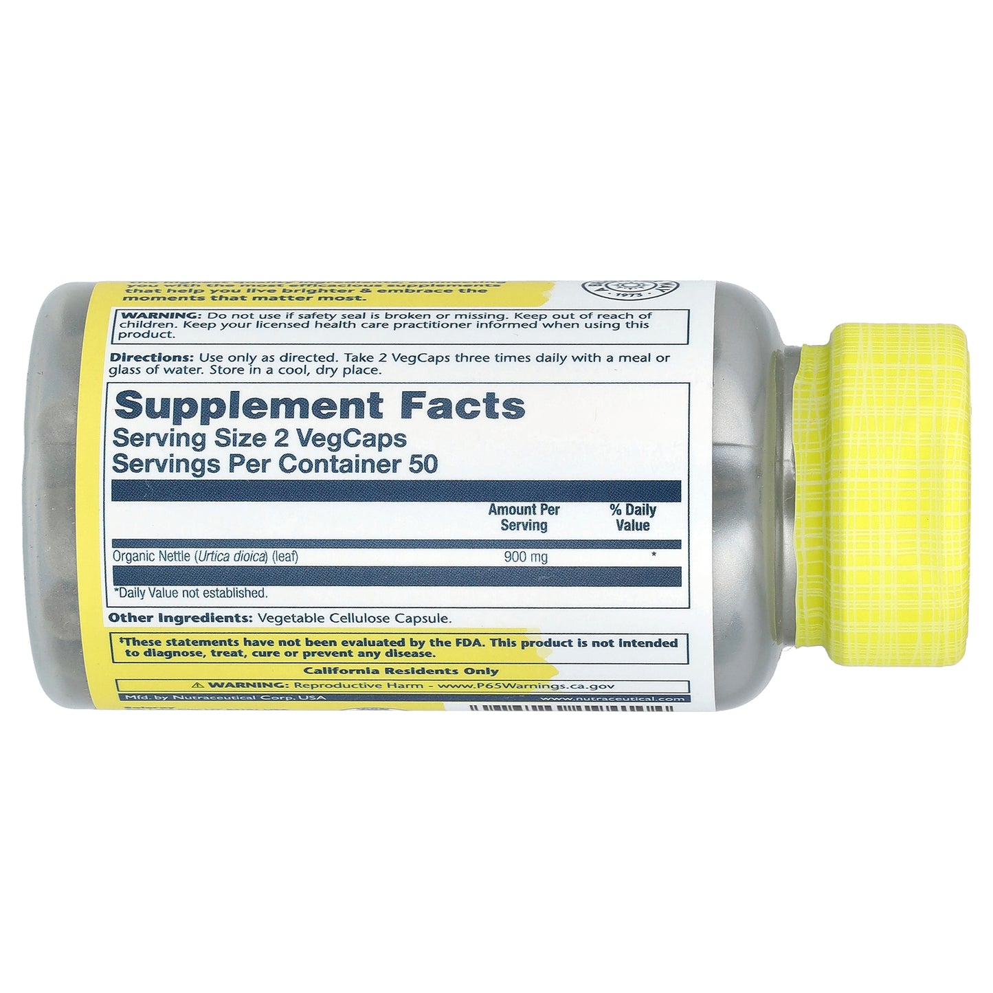 Solaray, Nettle, 100 VegCaps (450 mg per Capsule)
