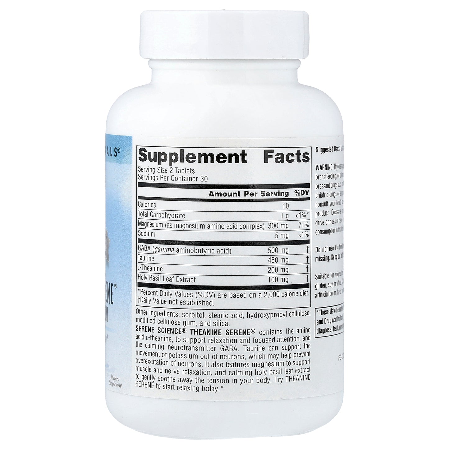 Source Naturals, Serene Science®, Theanine Serene® With Magnesium, 60 Tablets