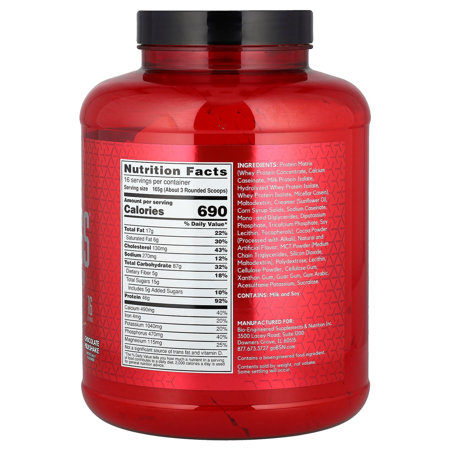 BSN, True-Mass®, Ultra Premium Protein/Carb Matrix, Chocolate Milkshake, 5.82 lbs (2.64 kg)