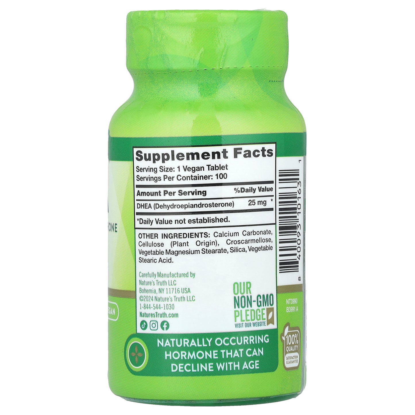 Nature's Truth, DHEA, 25 mg, 100 Tablets