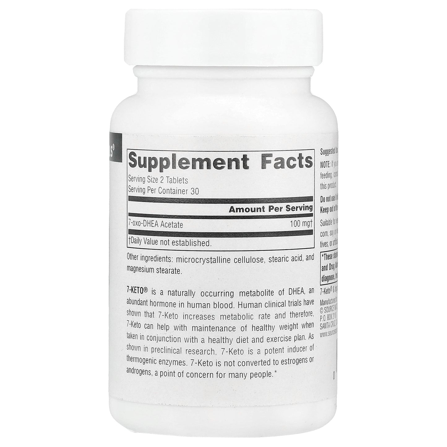 Source Naturals, 7-Keto®, DHEA Metabolite, 50 mg, 60 Tablets