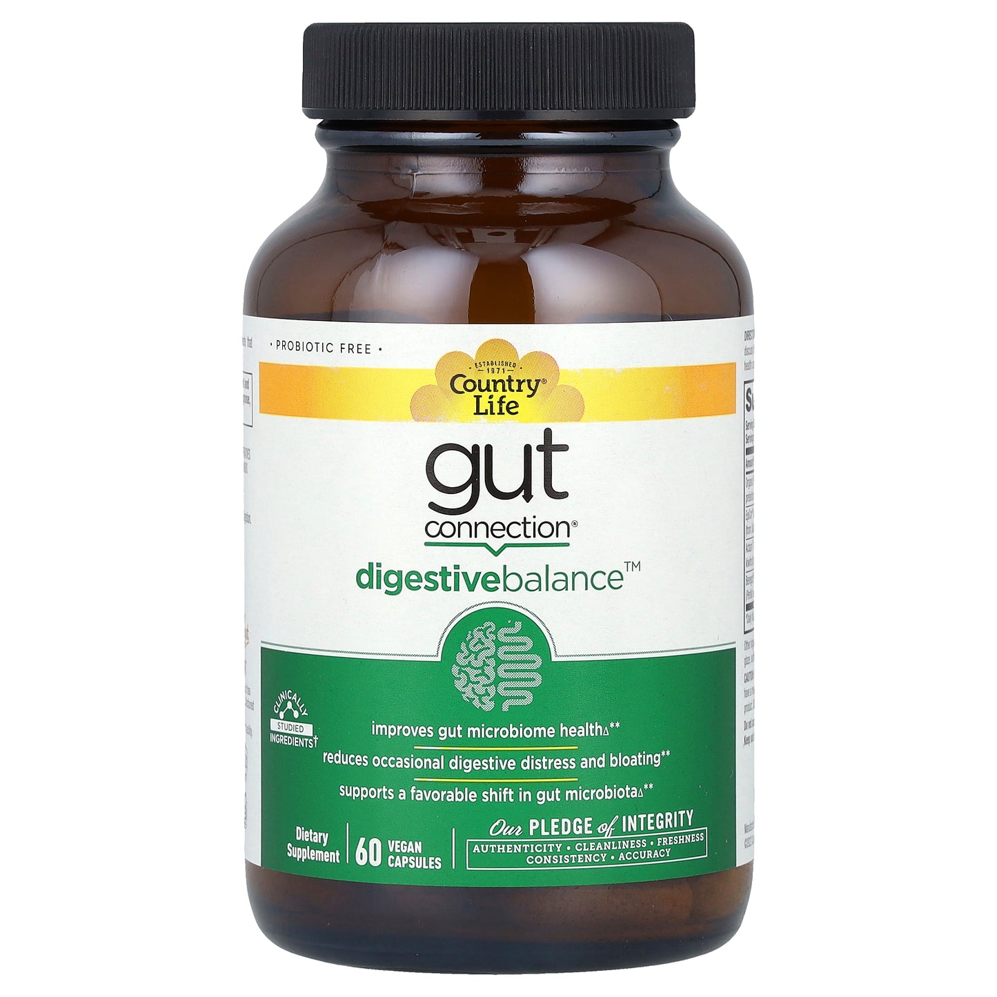 Country Life, Gut Connection® Digestive Balance™, 60 Vegan Capsules