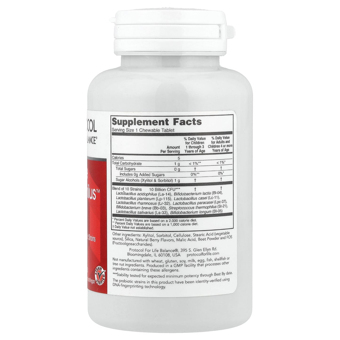 Protocol for Life Balance, Chewable ProtoDophilus™, 10 Billion, 60 Chewables