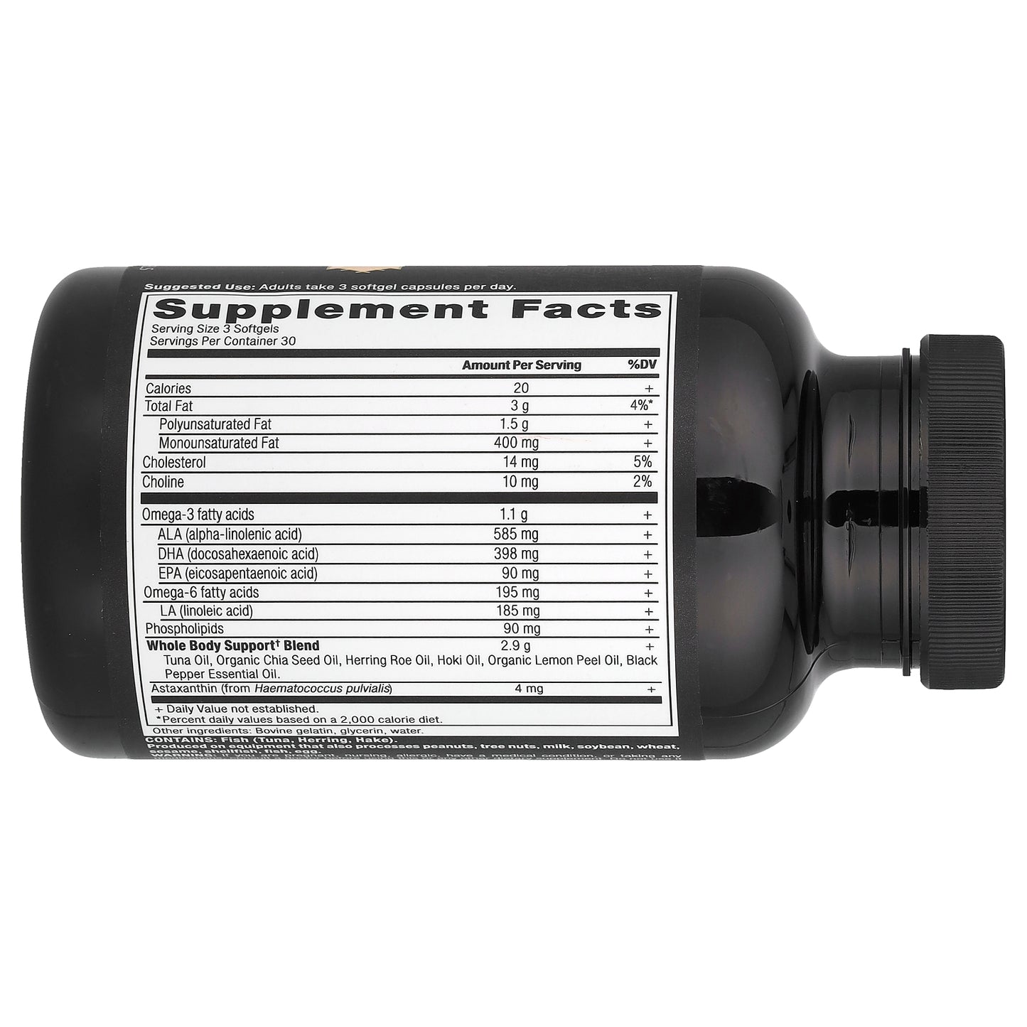 Ancient Nutrition, Omegas, Whole Body, 90 Softgels