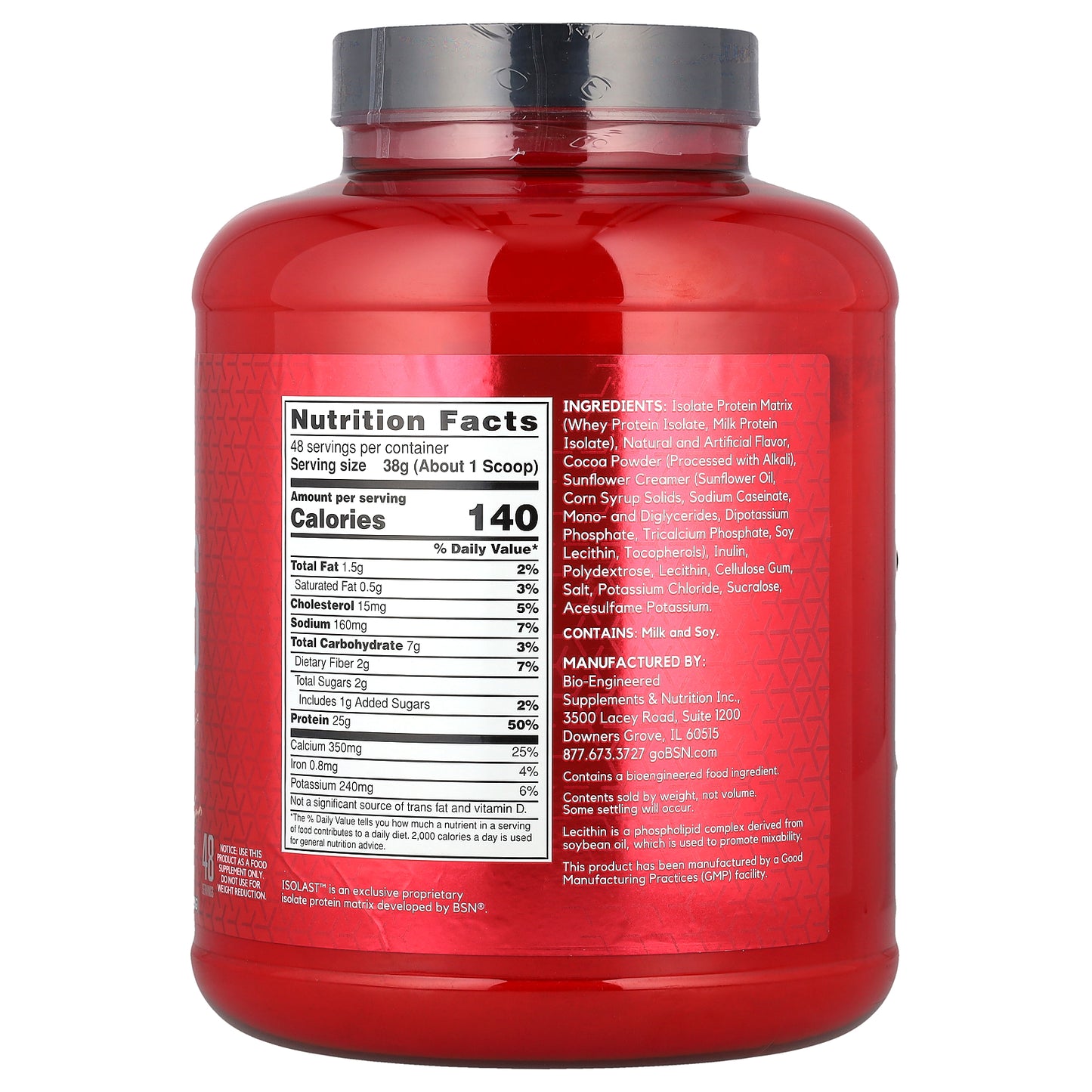 BSN, Syntha-6® Isolate, Protein Powder Drink Mix, Chocolate Milkshake, 4.02 lb (1.82 kg)