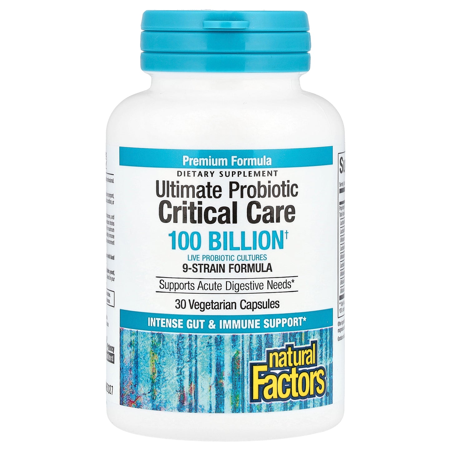 Natural Factors, Ultimate Probiotic, Critical Care, 100 Billion CFU, 30 Vegetarian Capsules
