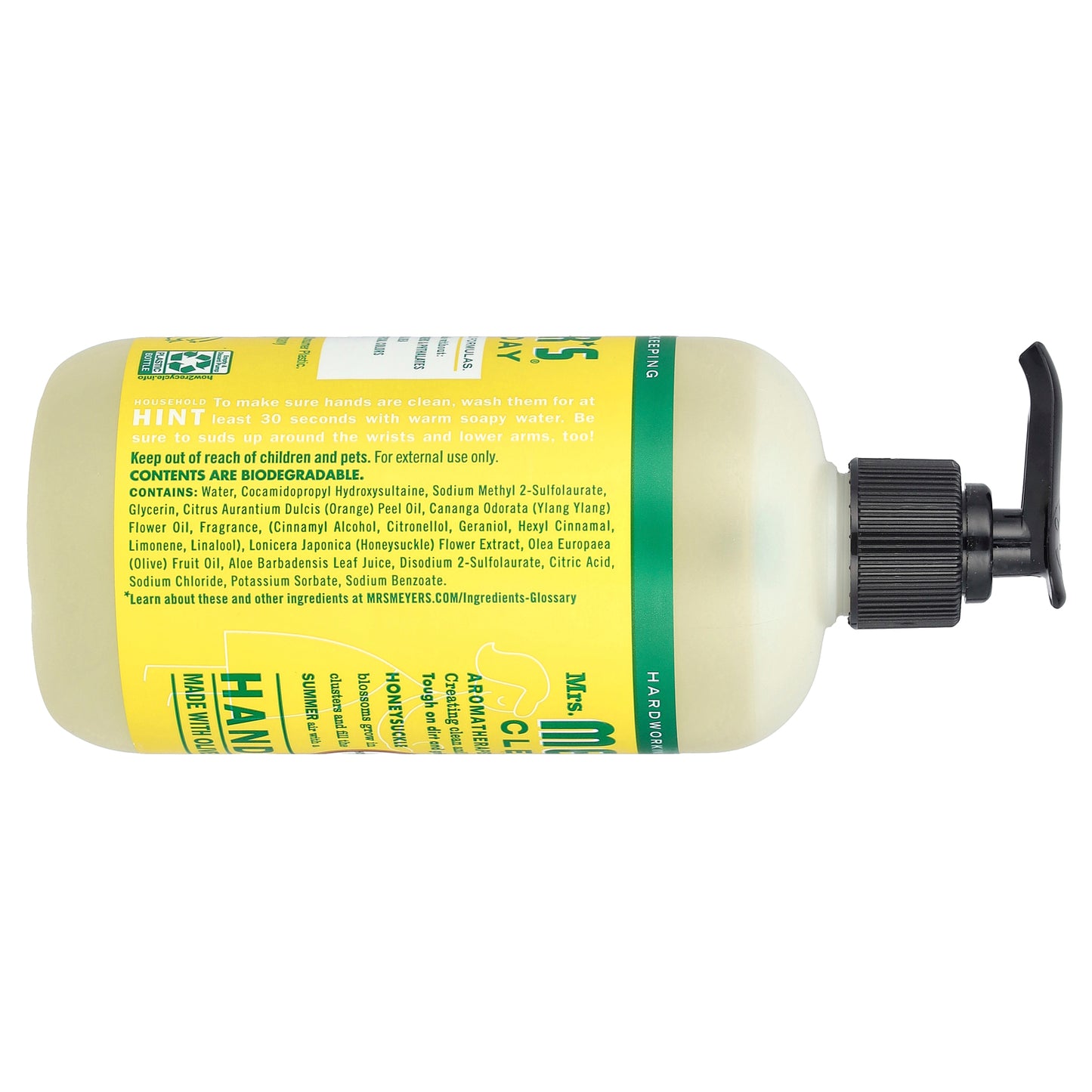 Mrs. Meyers Clean Day, Hand Soap, Honeysuckle, 12.5 fl oz (370 ml)