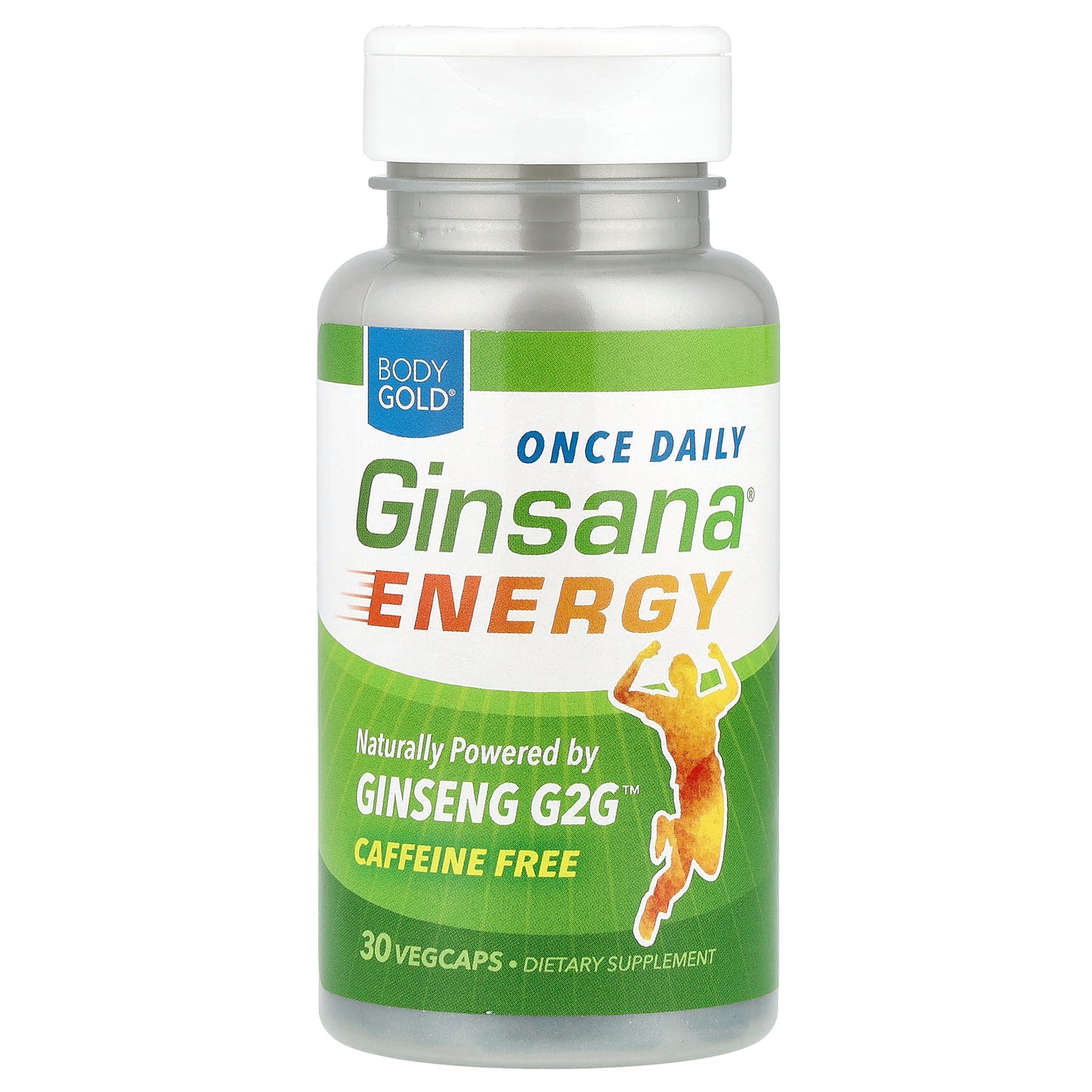 BodyGold, Ginsana® Energy, Caffeine Free, 30 VegCaps