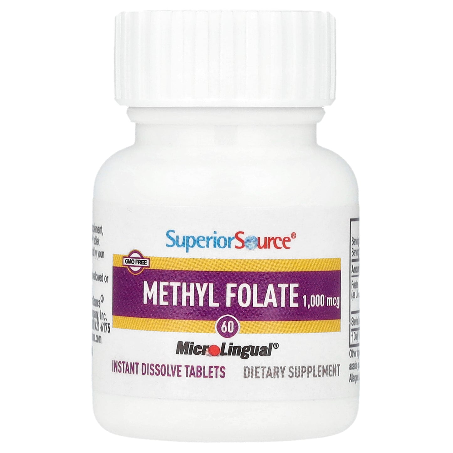 Superior Source, Methyl Folate, 1,000 mcg, 60 Instant Dissolve Tablets