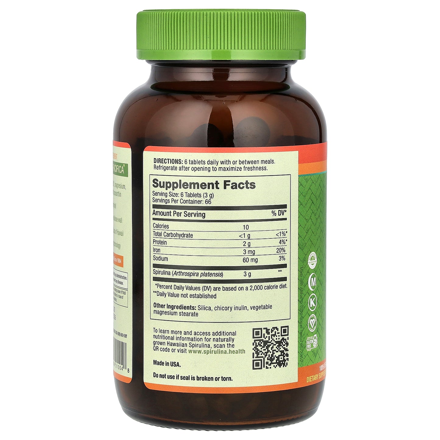 Nutrex Hawaii, Pure Hawaiian Spirulina®, 500 mg, 400 Tablets