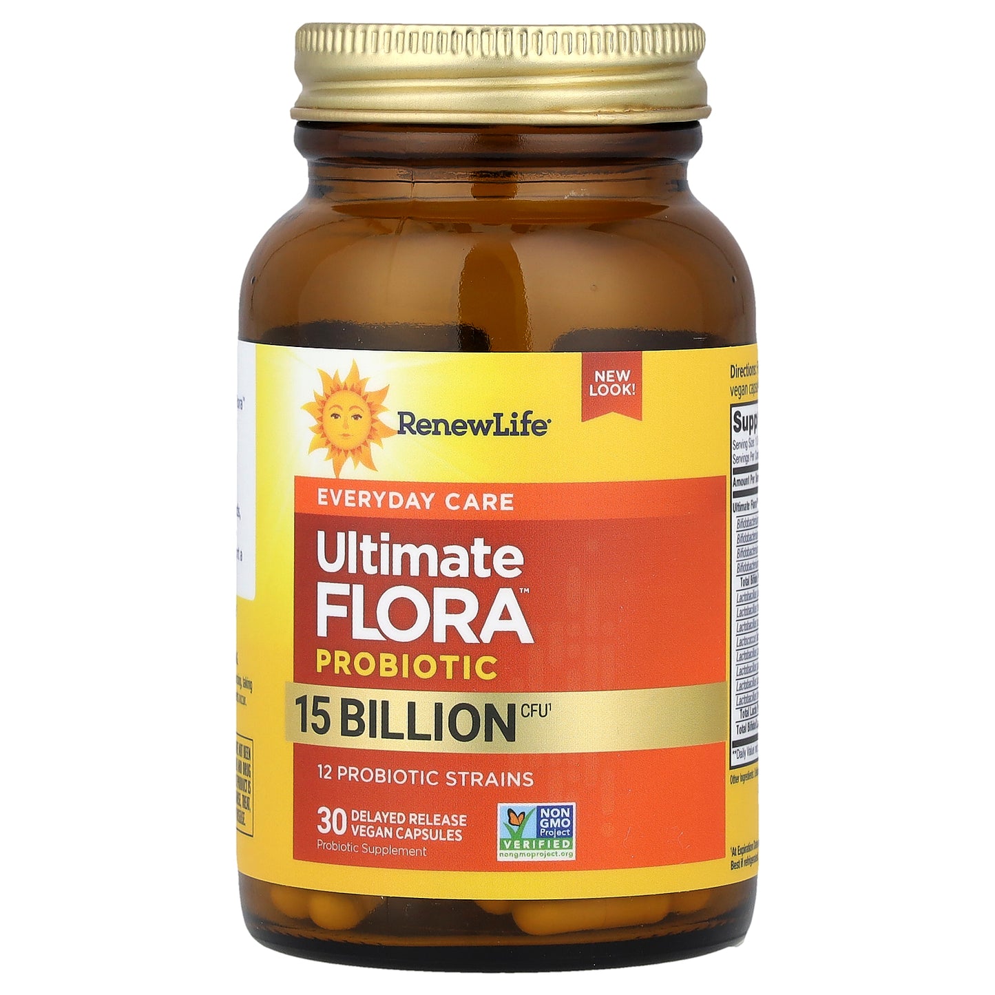 Renew Life, Ultimate Flora™ Probiotic, 15 Billion CFU, 30 Delayed Release Vegan Capsules