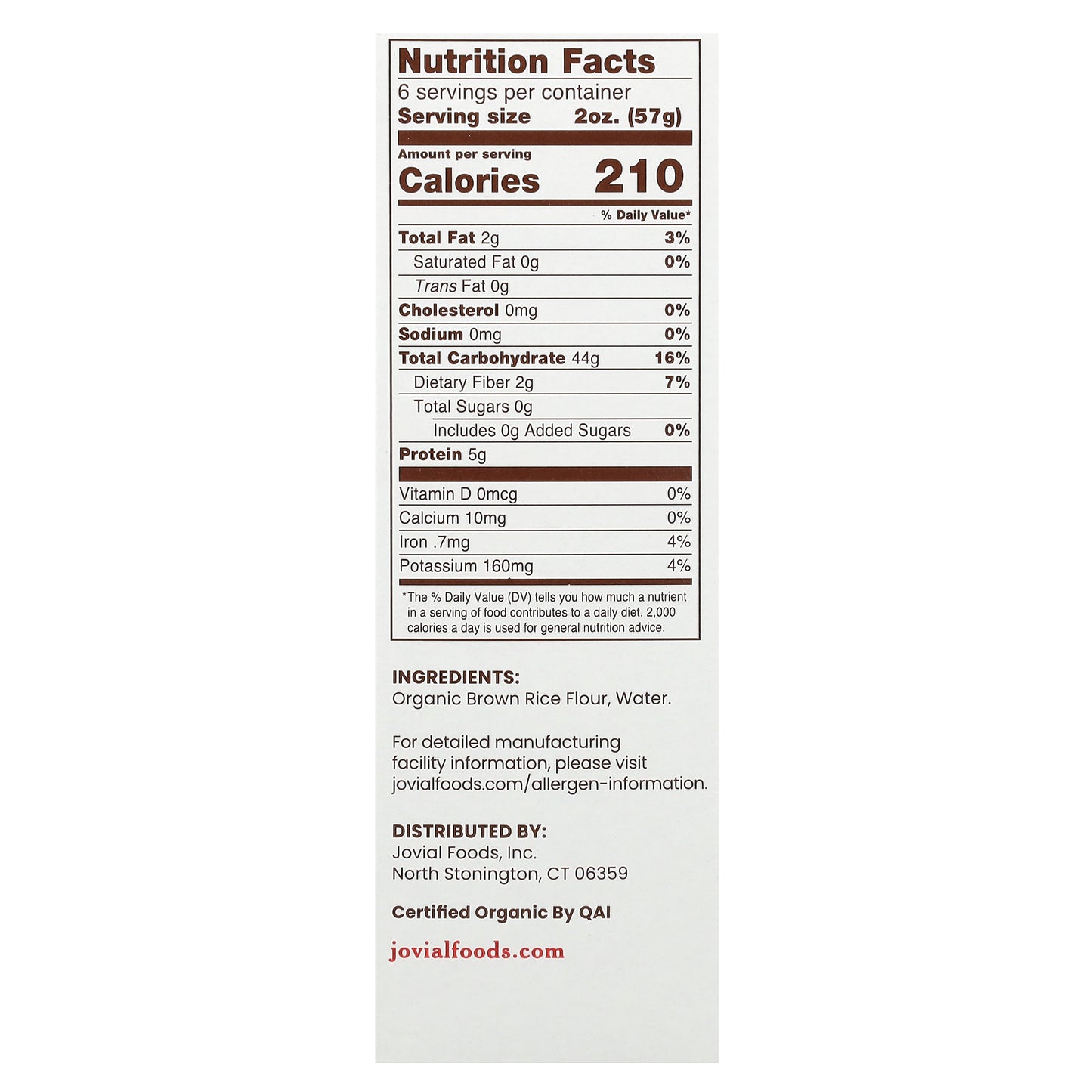 Jovial, Organic Brown Rice Pasta, Penne, 12 oz (340 g)