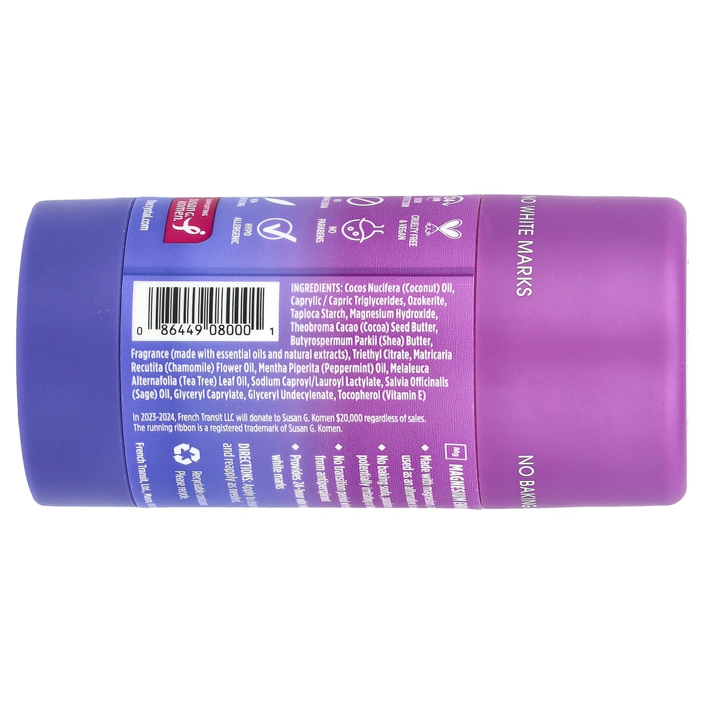 CRYSTAL, Deodorant, Lavender + Rosemary , 2.5 oz (70 g)