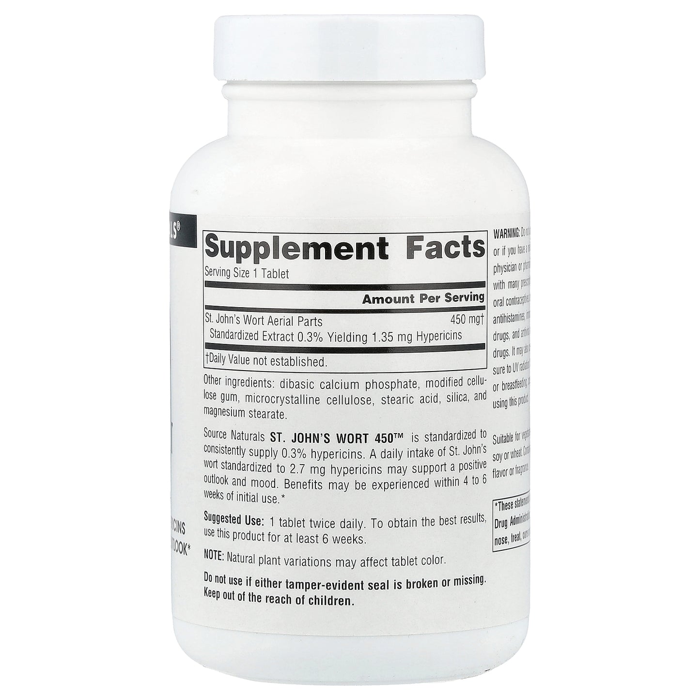 Source Naturals, St. John's Wort 450™, 450 mg, 180 Tablets