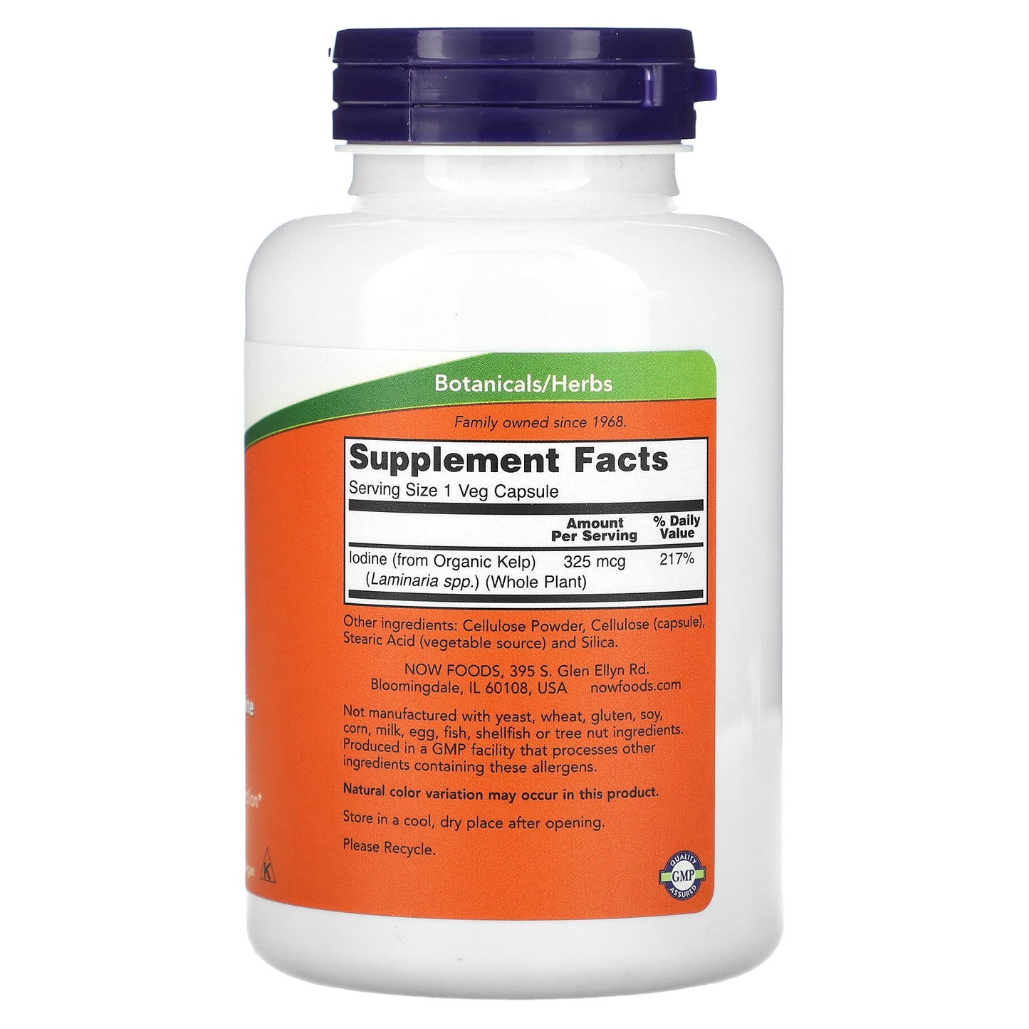 NOW Foods, Kelp, 325 mcg, 250 Veg Capsules