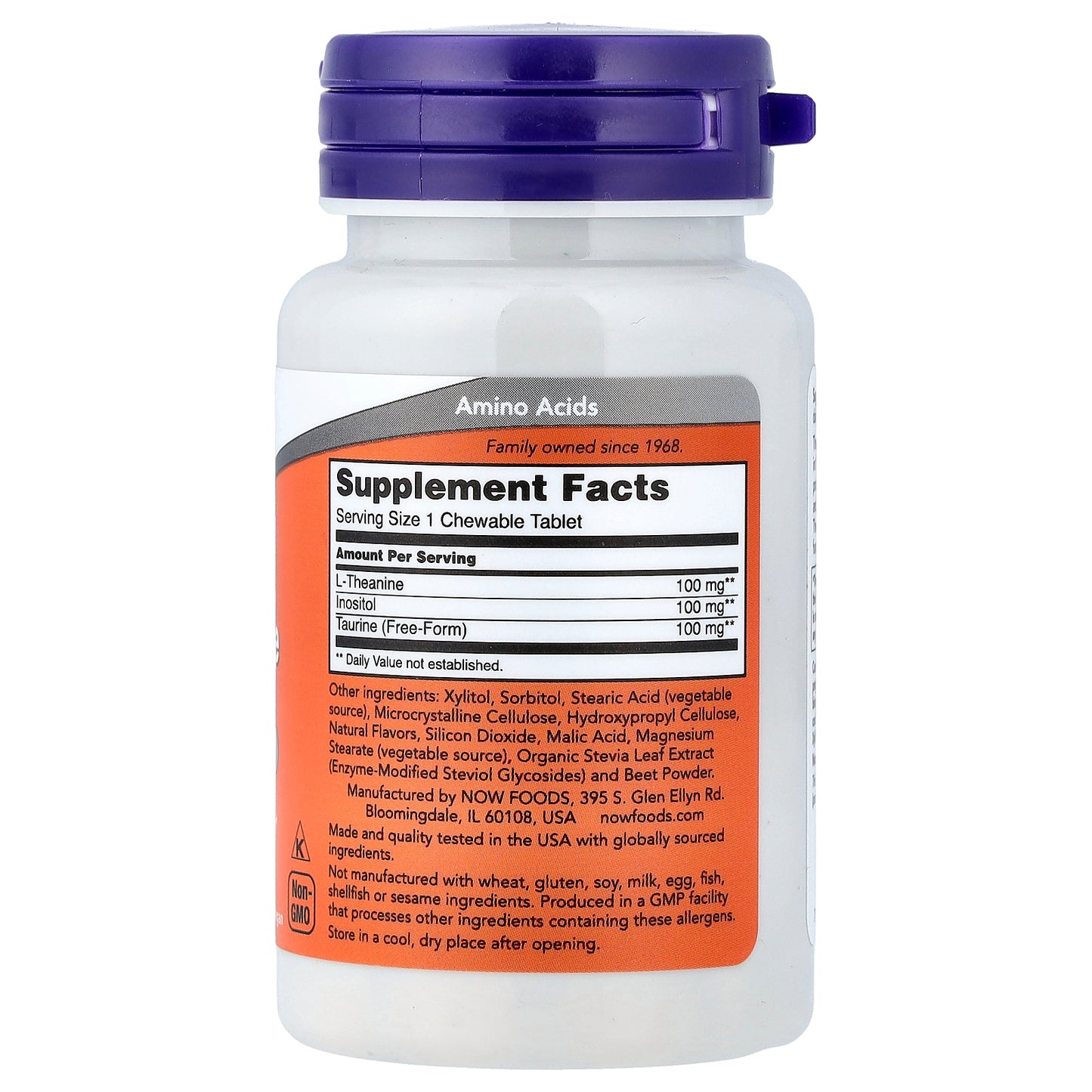 NOW Foods, Chewable L-Theanine, Berry , 90 Chewables