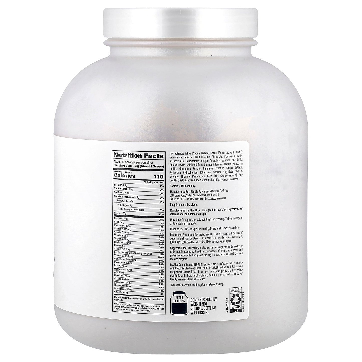 Isopure, Low Carb Protein Powder, Dutch Chocolate, 4.51 lb (2.04 kg)