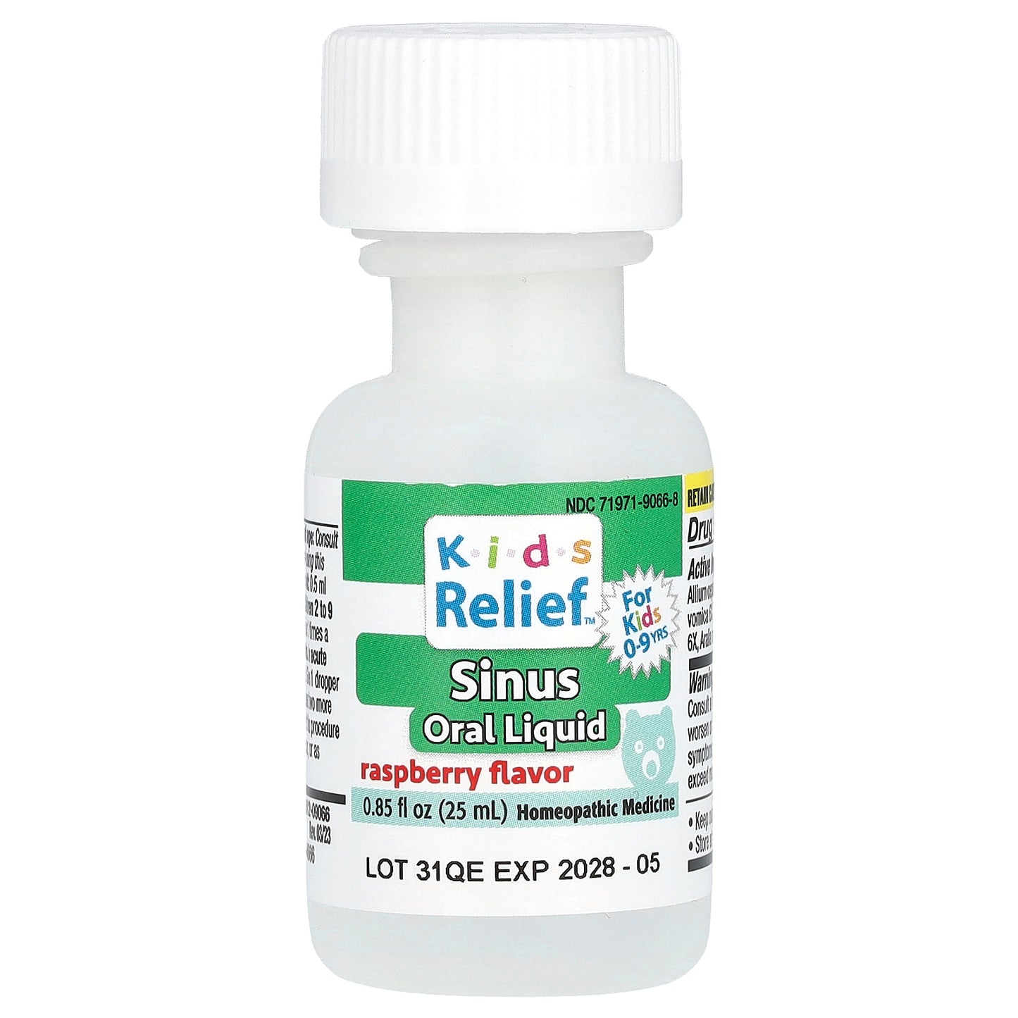 Homeolab USA, Kids Relief, Sinus Oral Liquid, For Kids 0-9 Yrs, Raspberry , 0.85 fl oz (25 ml)