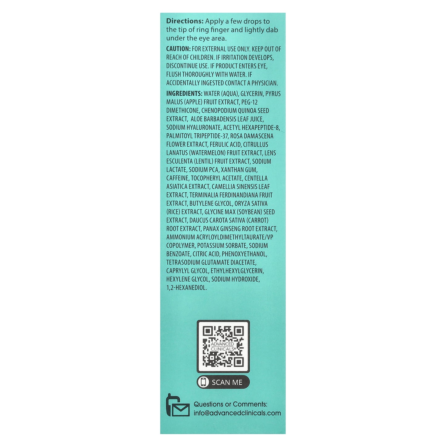 Advanced Clinicals, Puffy Eye Serum, 1.75 fl oz (52 ml)