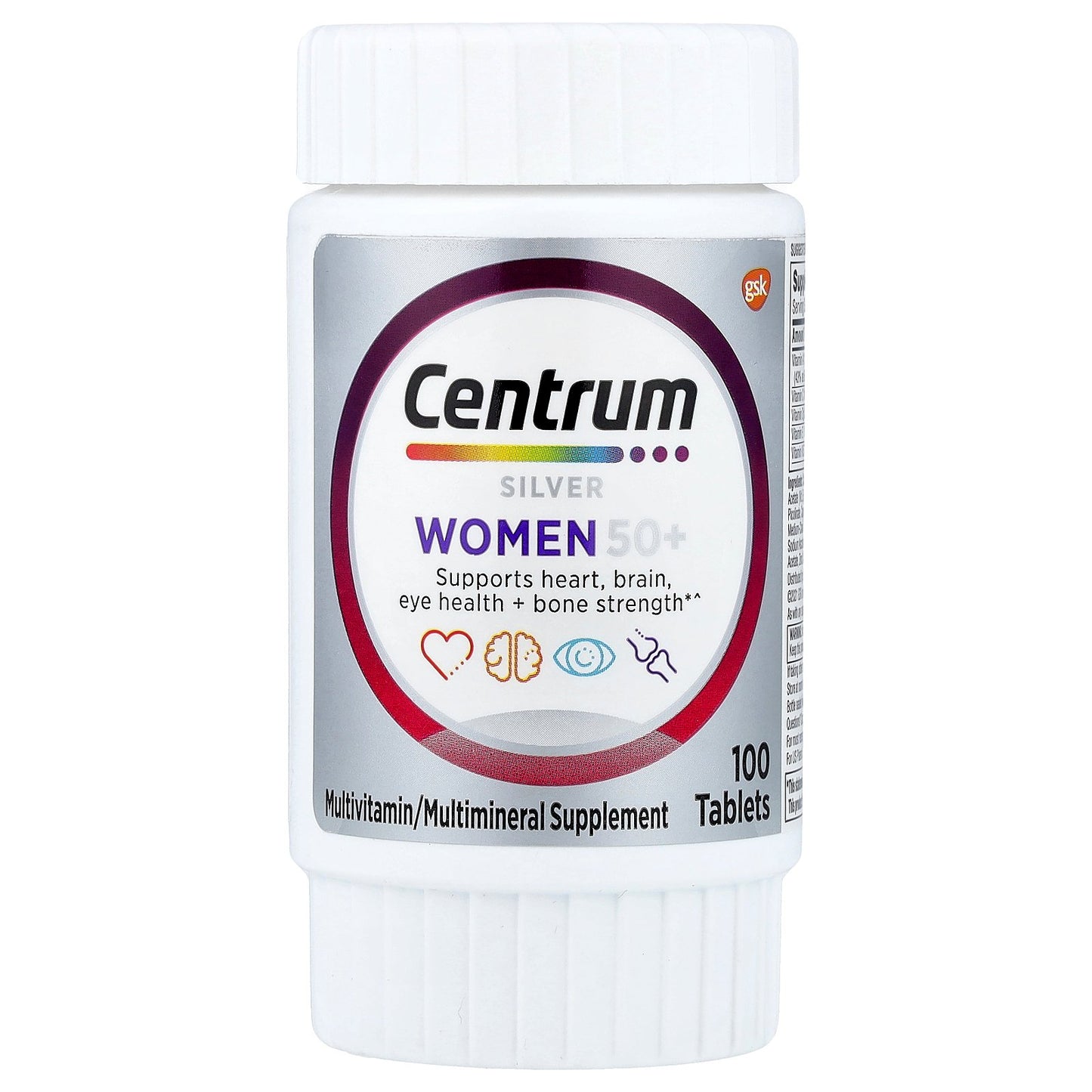 Centrum, Silver Women 50+ Multivitamin, 100 Tablets