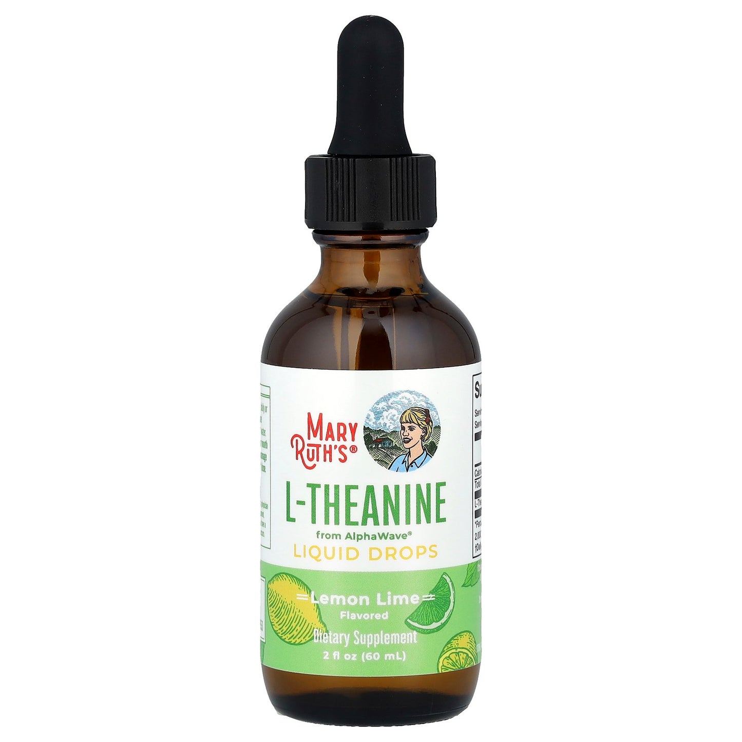 MaryRuth's, L-Theanine Liquid Drops, Lemon Lime, 2 fl oz (60 ml)