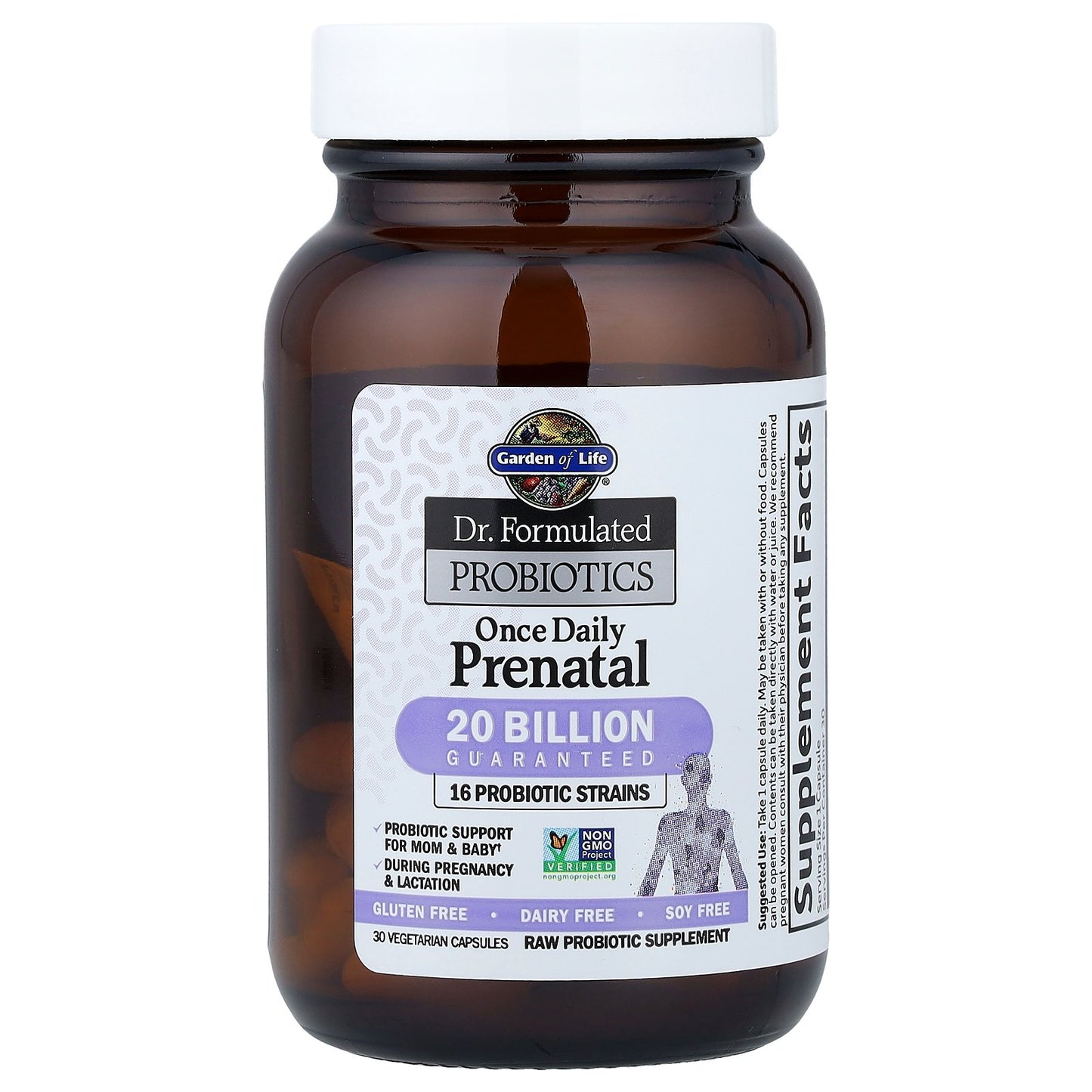 Garden of Life, Dr. Formulated Probiotics, Once Daily Prenatal, 30 Vegetarian Capsules