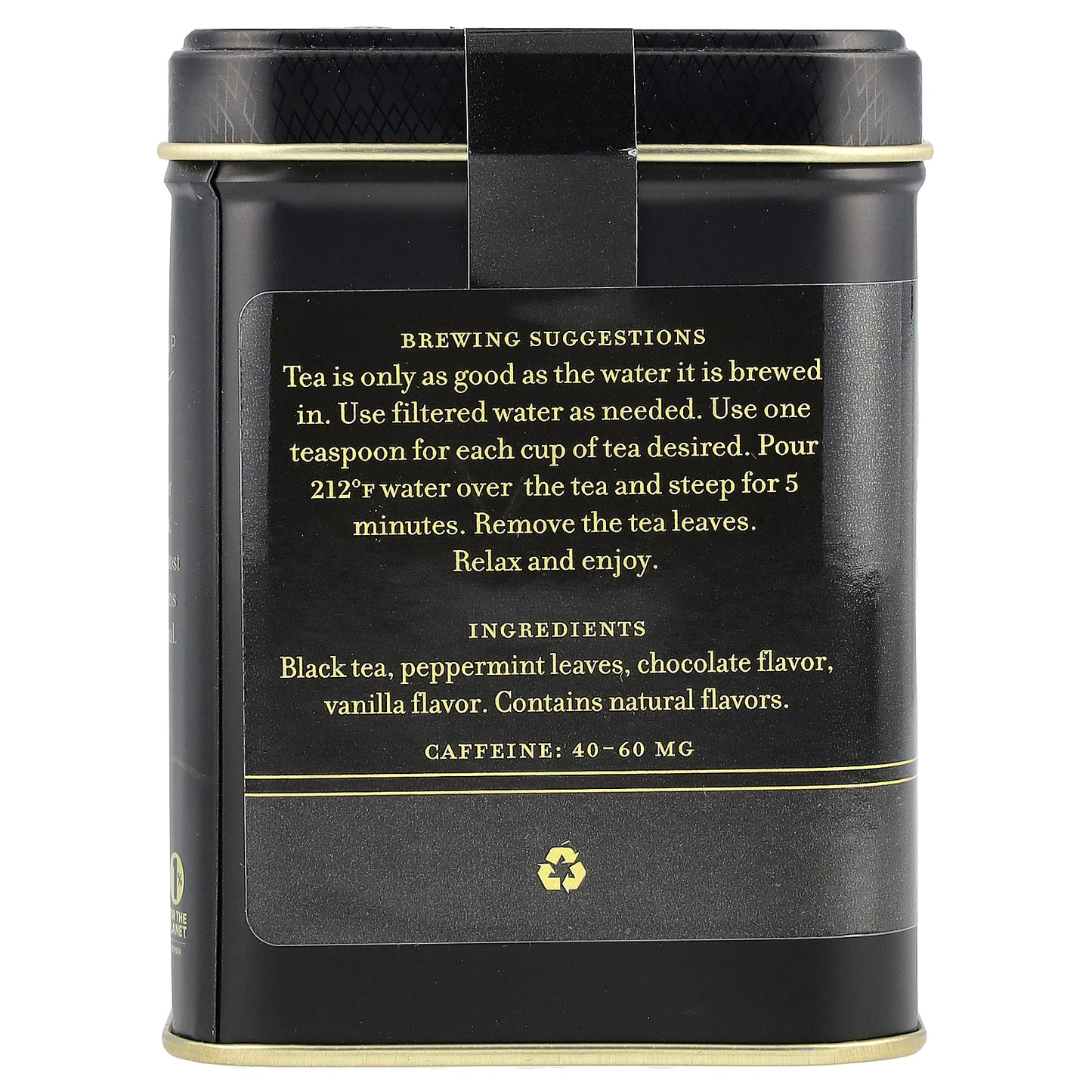 Harney & Sons, Black Tea, Chocolate Mint, 4 oz (112 g)