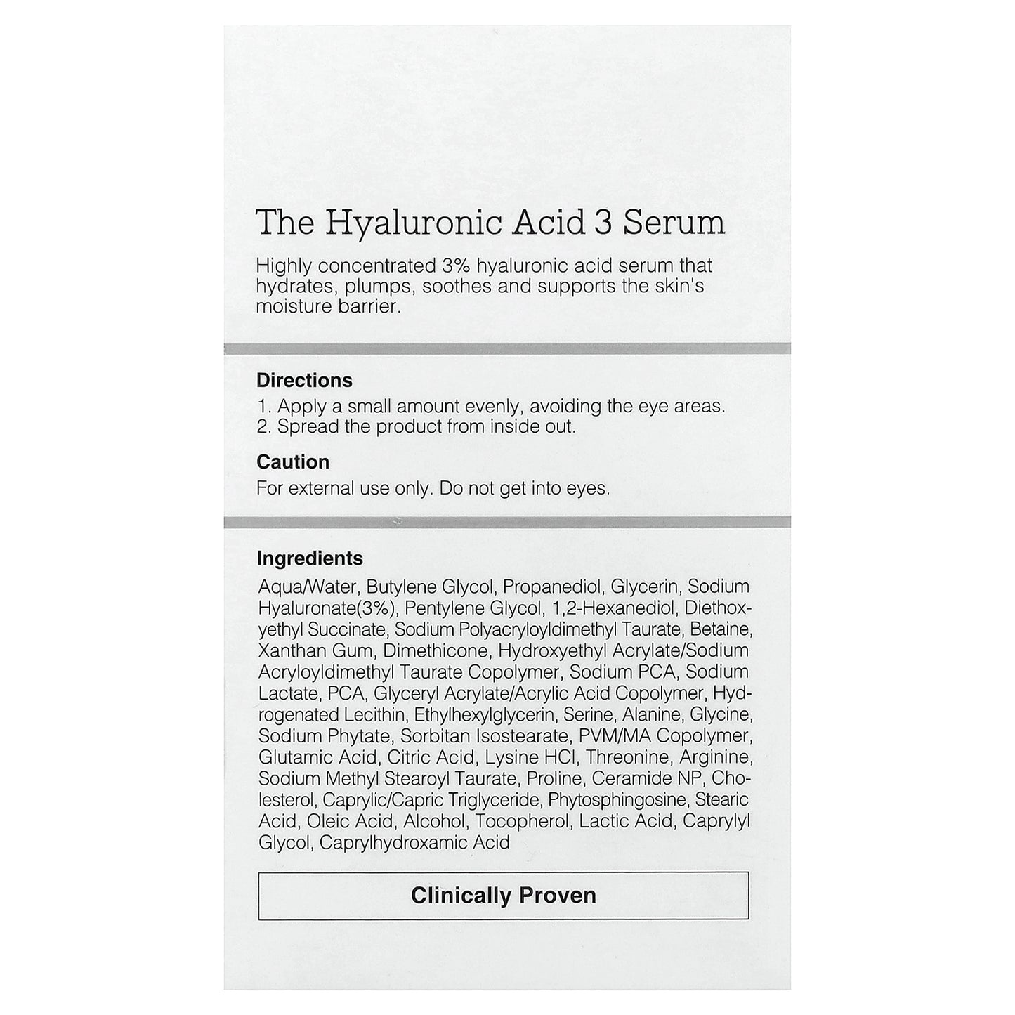 CosRx, The Hyaluronic Acid 3 Serum, 0.67 fl oz (20 ml)