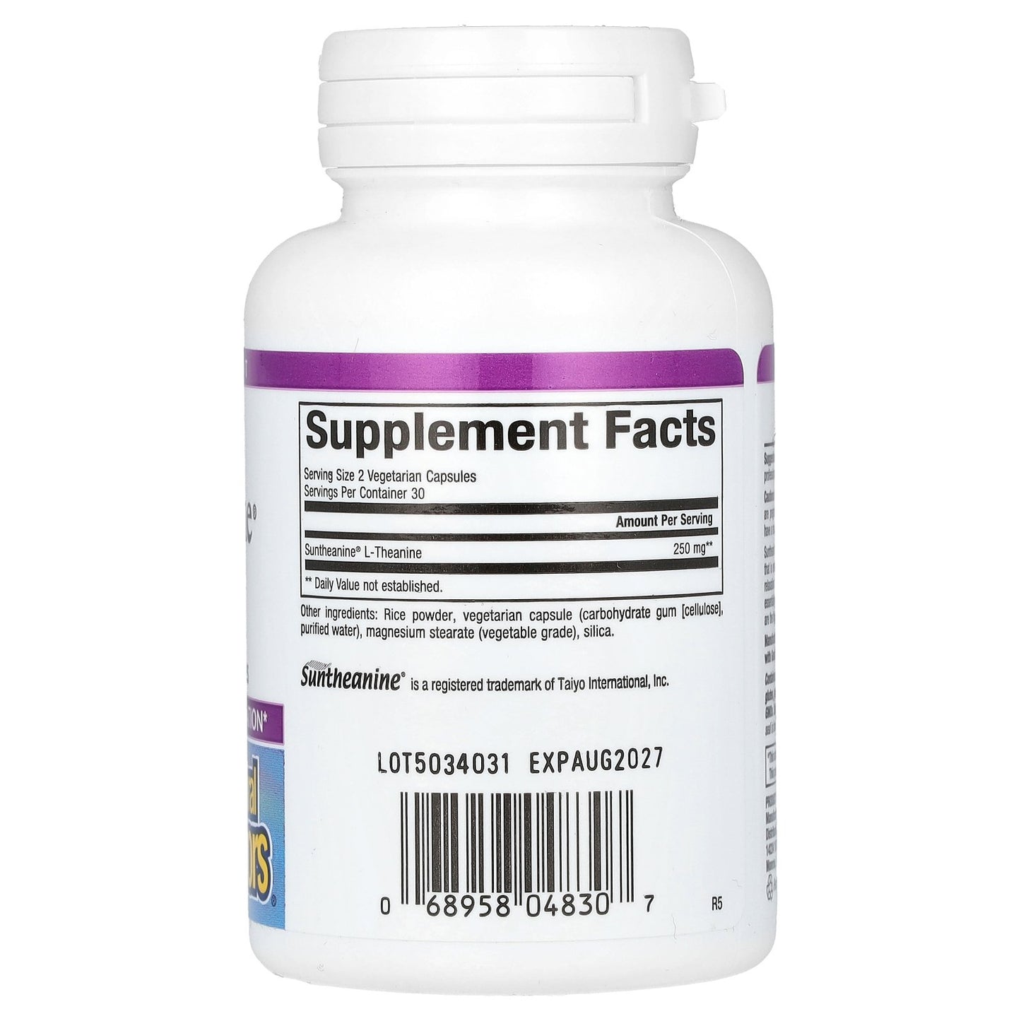 Natural Factors, Stress-Relax, Suntheanine, L-Theanine, 60 Vegetarian Capsules (125 mg per Capsule)