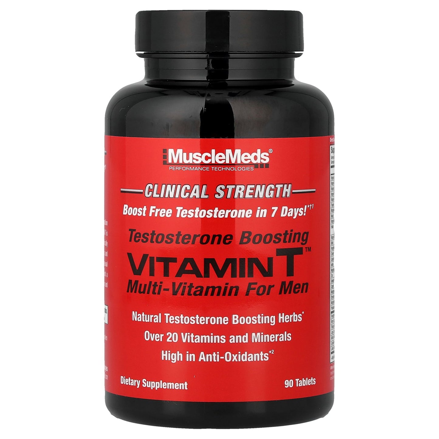 MuscleMeds, Vitamin T™, Testosterone Boosting Multi-Vitamin For Men, 90 Tablets